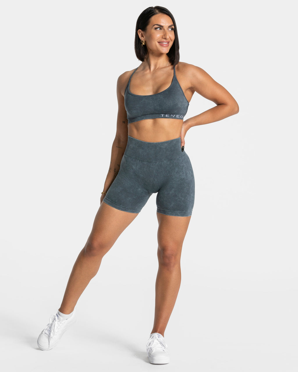 Acid Covert Scrunch Shorts  "Navy"
