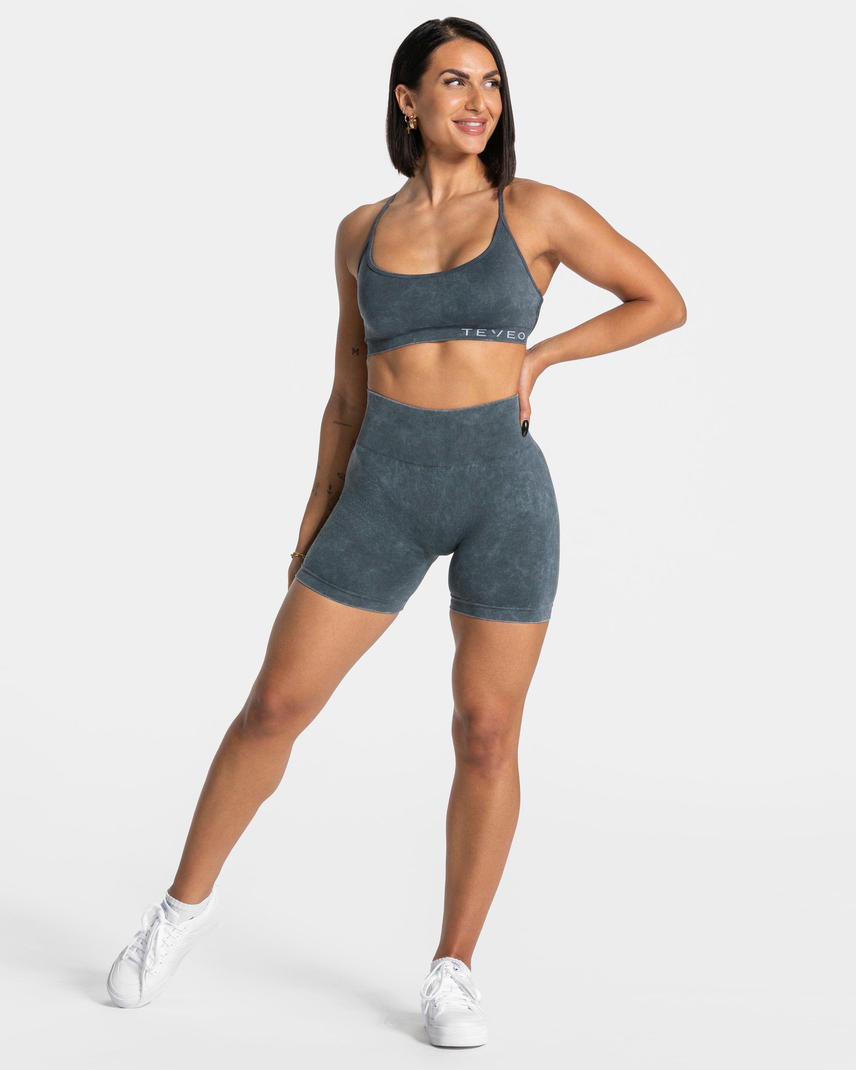 Acid Covert Scrunch Shorts  "Navy"