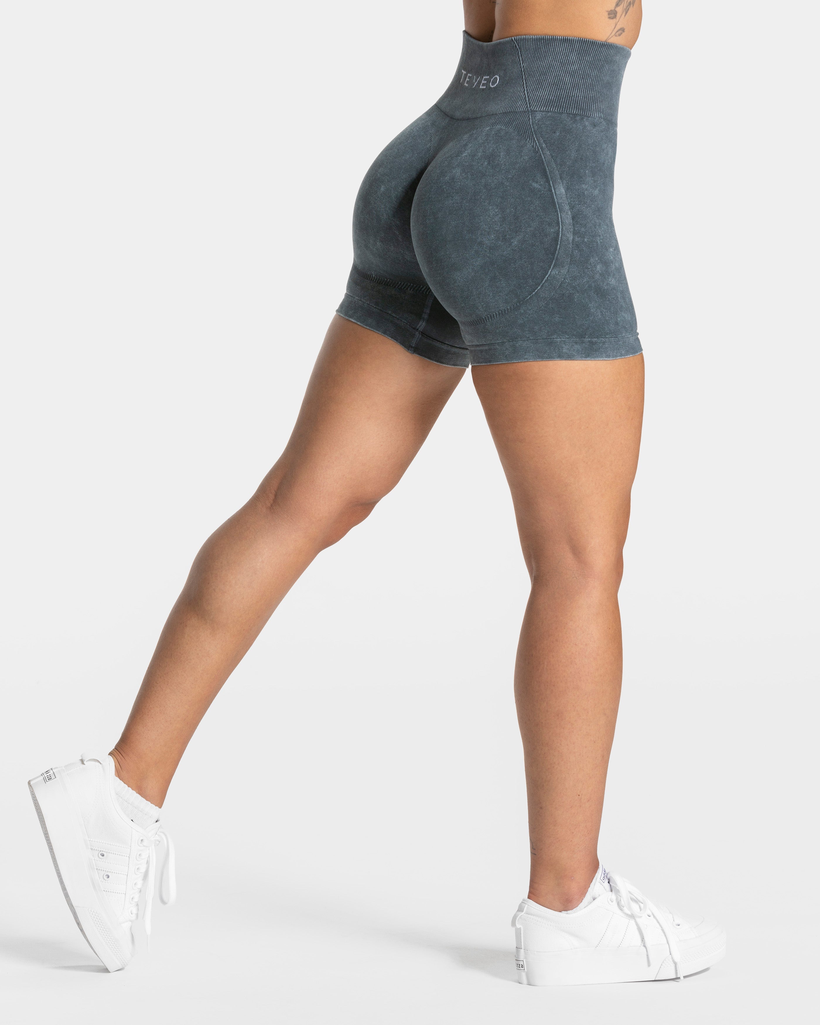 Acid Covert Scrunch Shorts  "Navy"