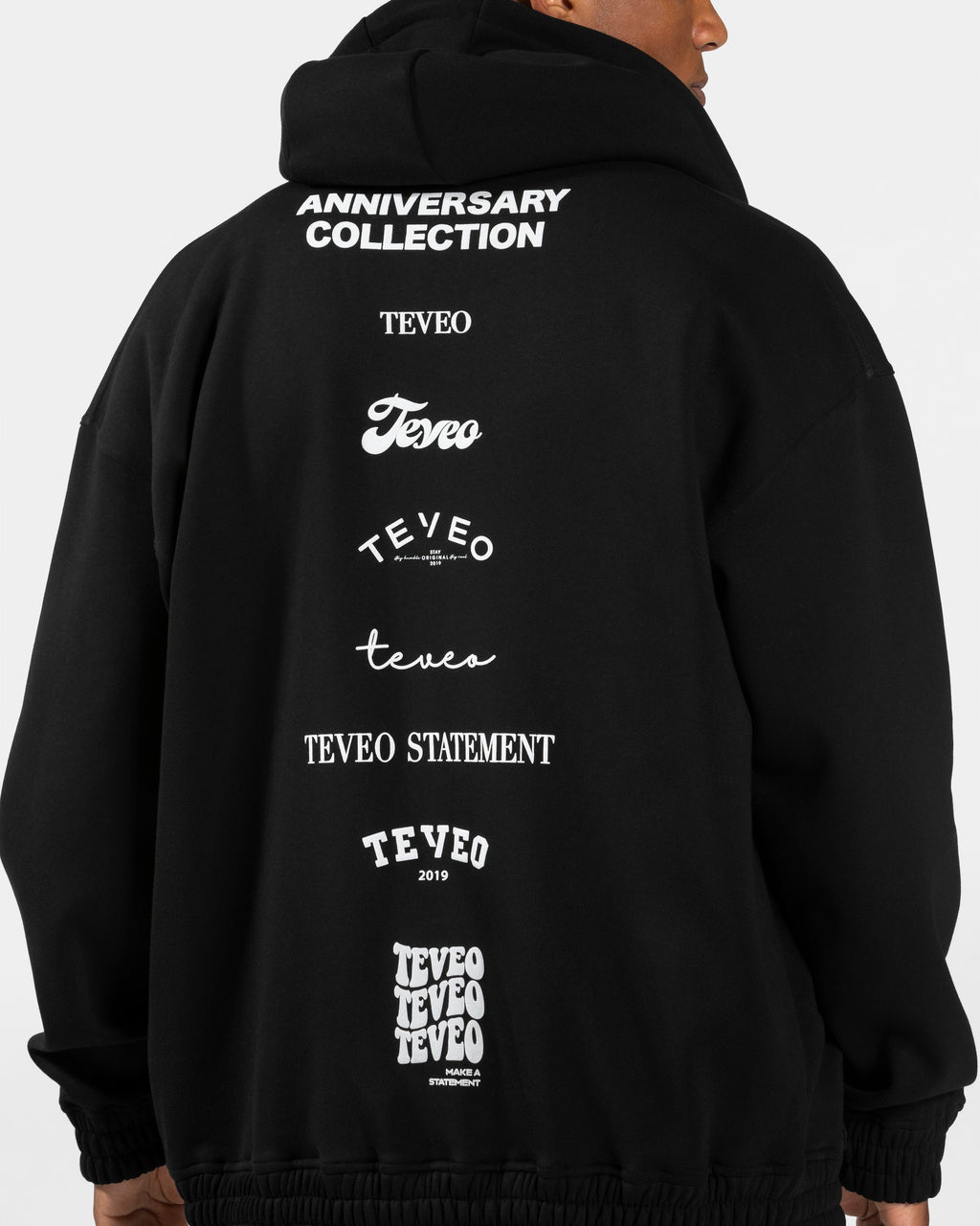 Anniversary Oversized Zip Jacke "Schwarz"