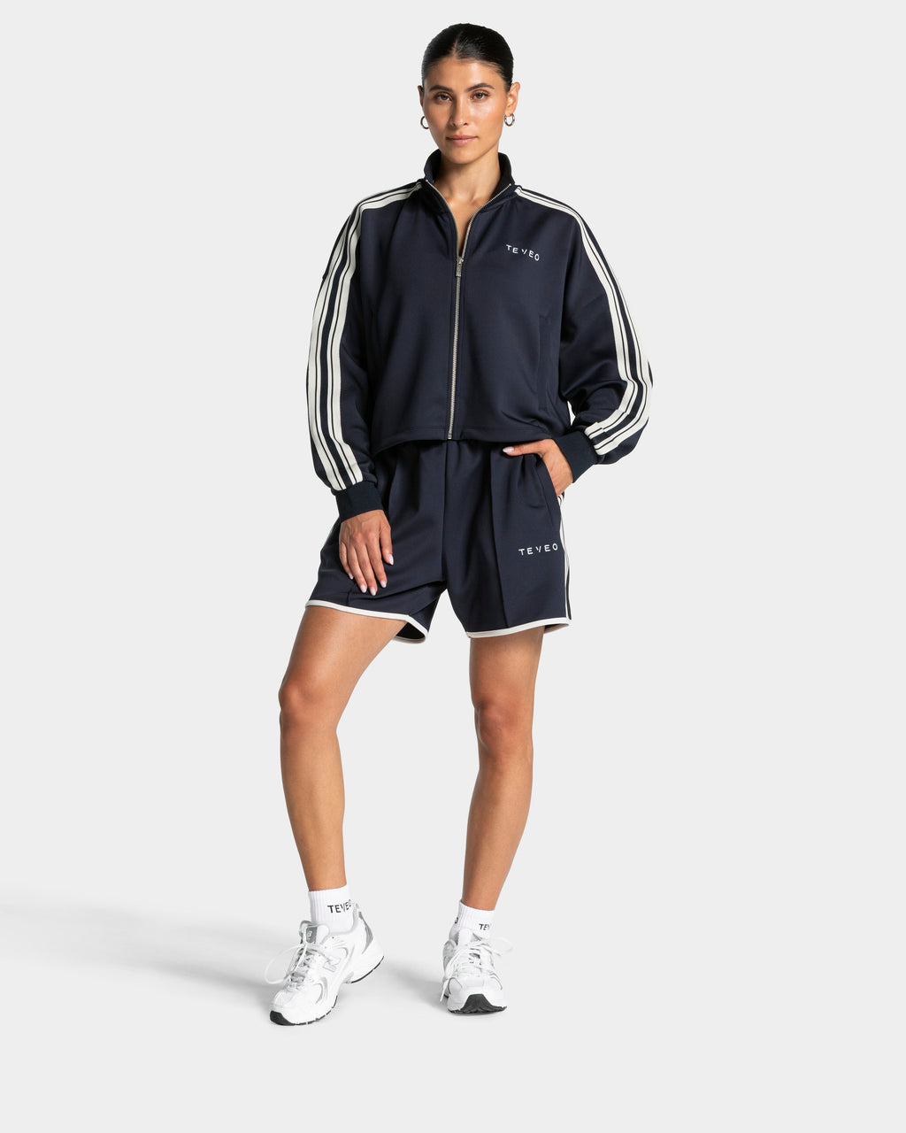 Club Cropped Zip Jacke "Midnight"