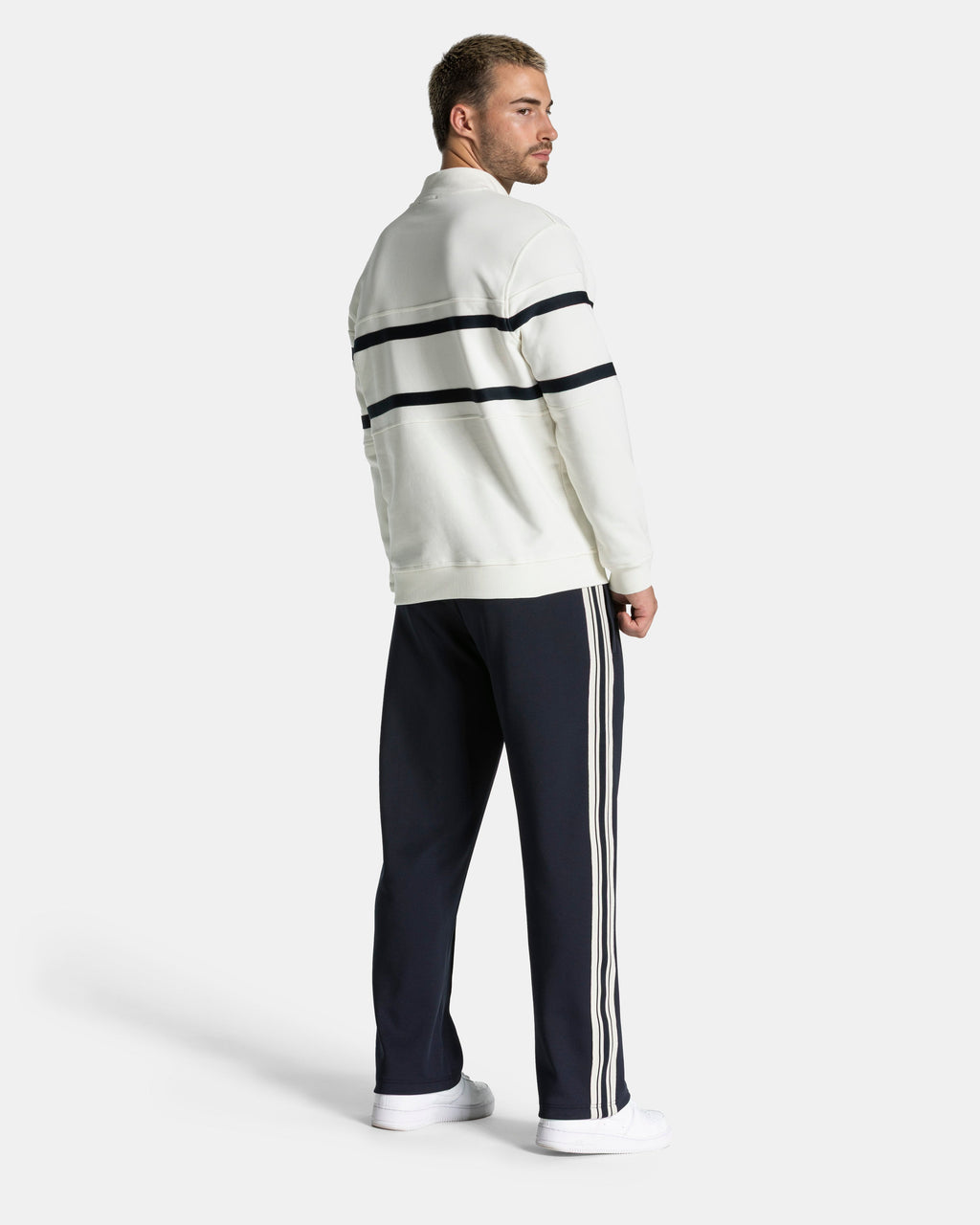 Club Half Zip Sweater "Off White - Midnight"