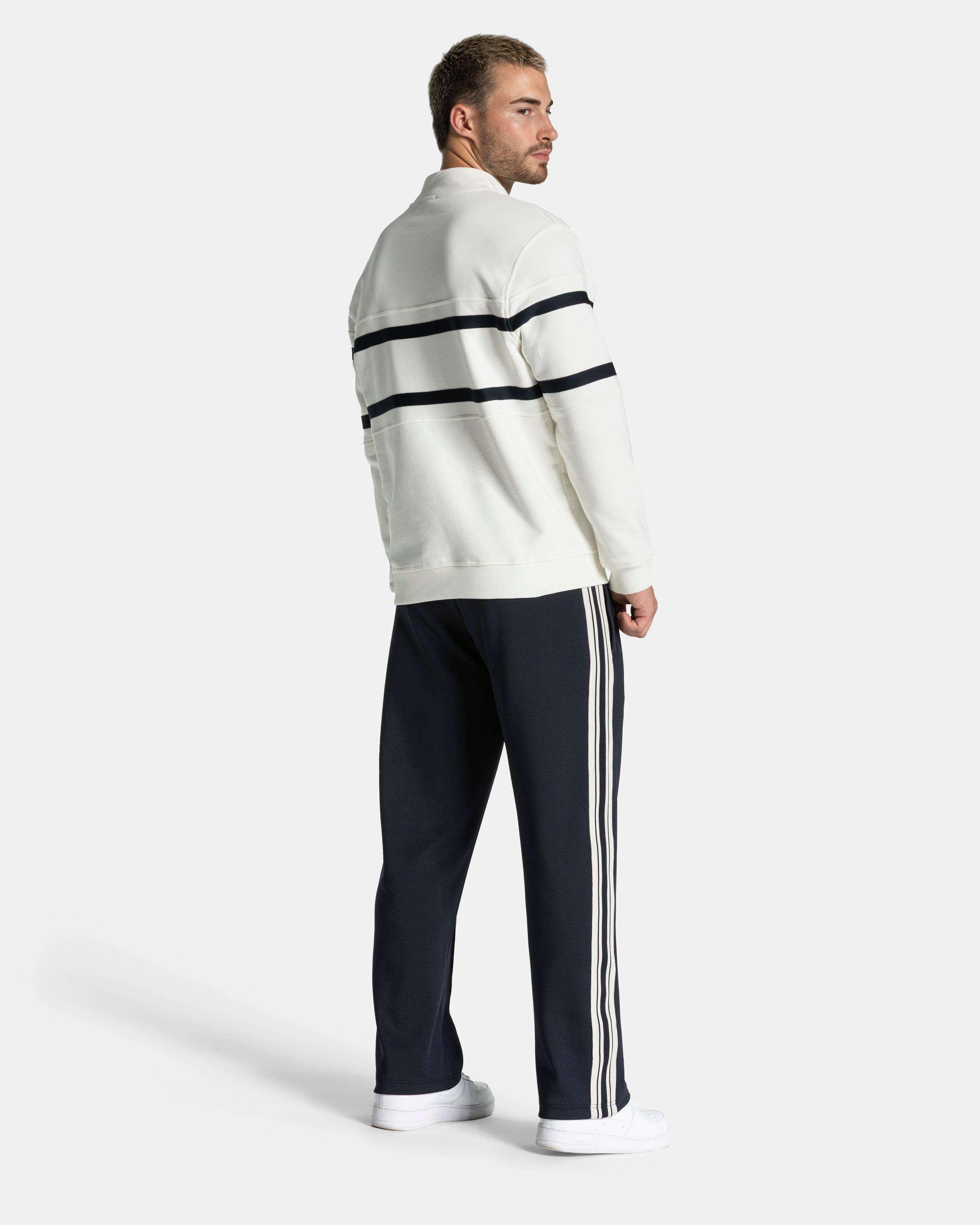 Club Half Zip Sweater "Off White - Midnight"