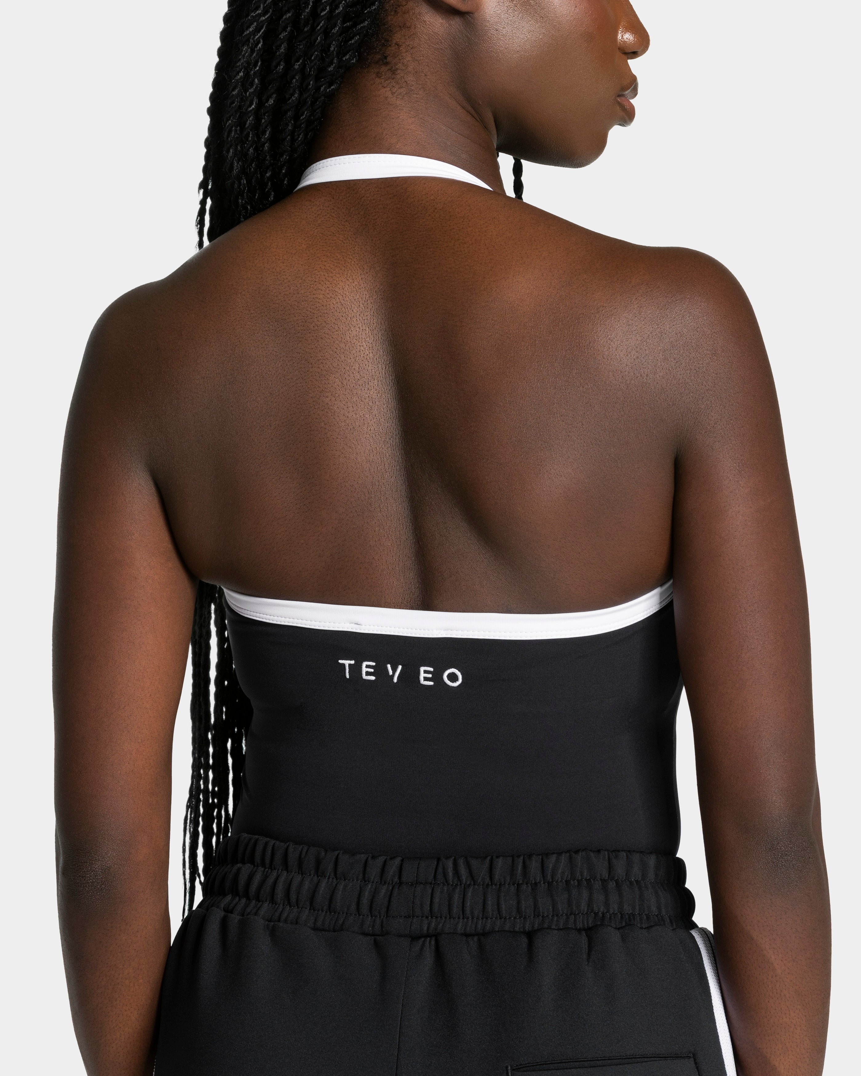 Club Neckholder Top "Schwarz"