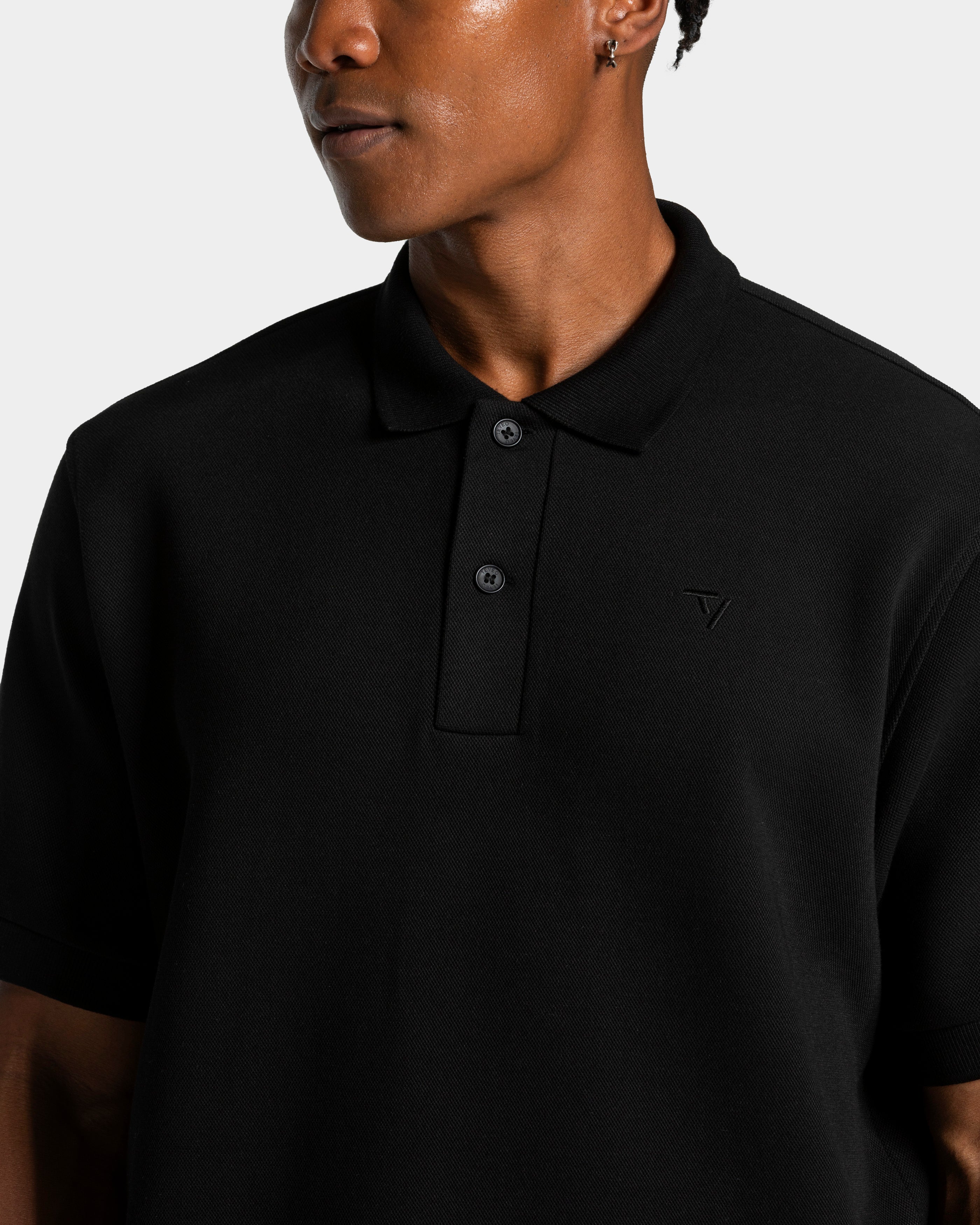 Club Oversized Polo "Schwarz"