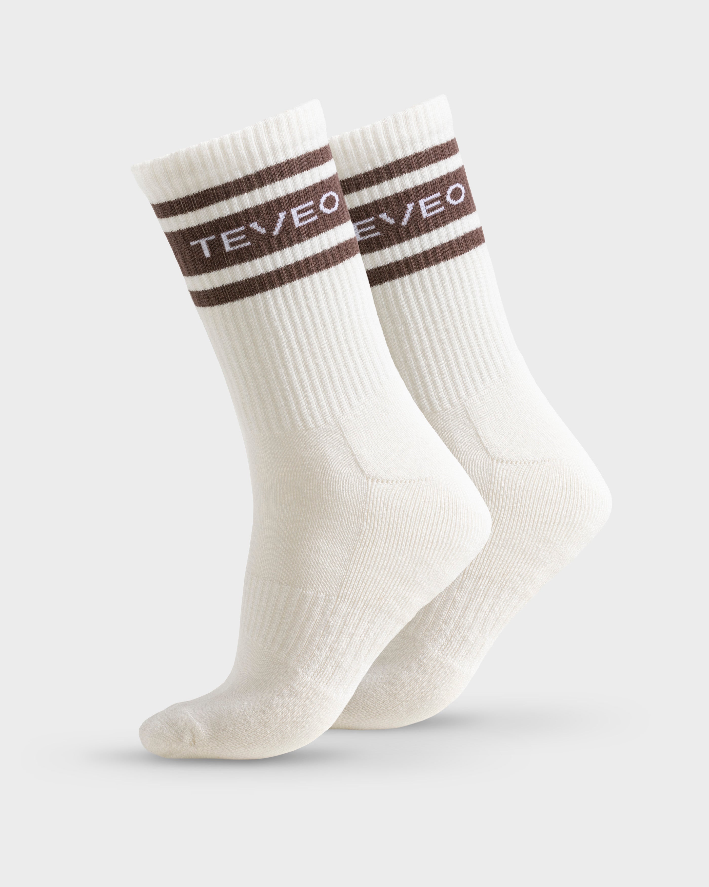 Club Socken (2er-Pack) "Off White - Espresso"