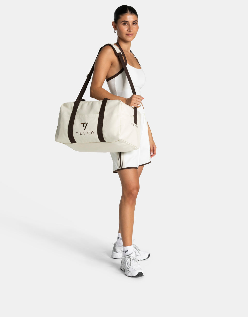 Club Weekender Bag "Off White - Espresso"