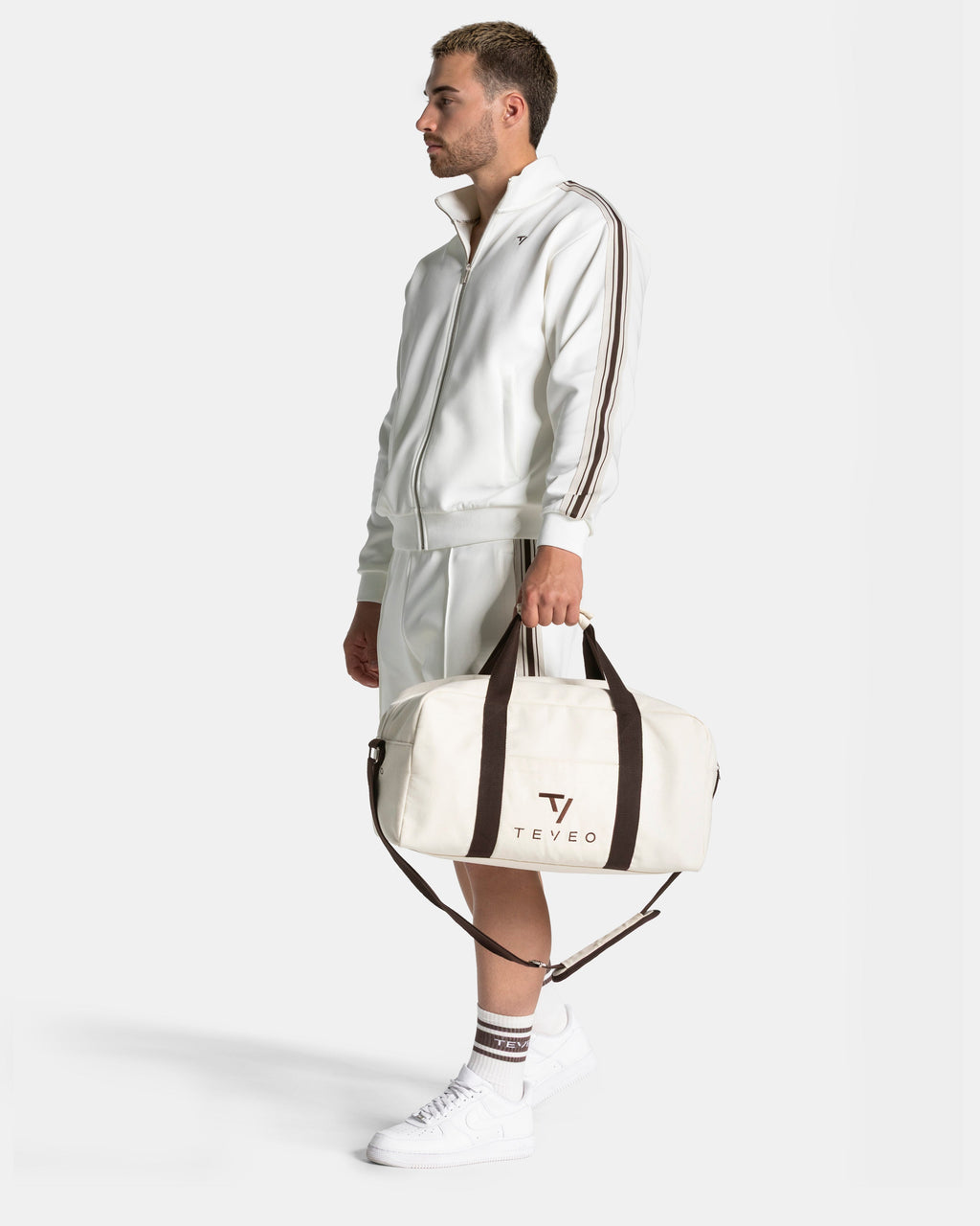 Club Weekender Bag "Off White - Espresso"