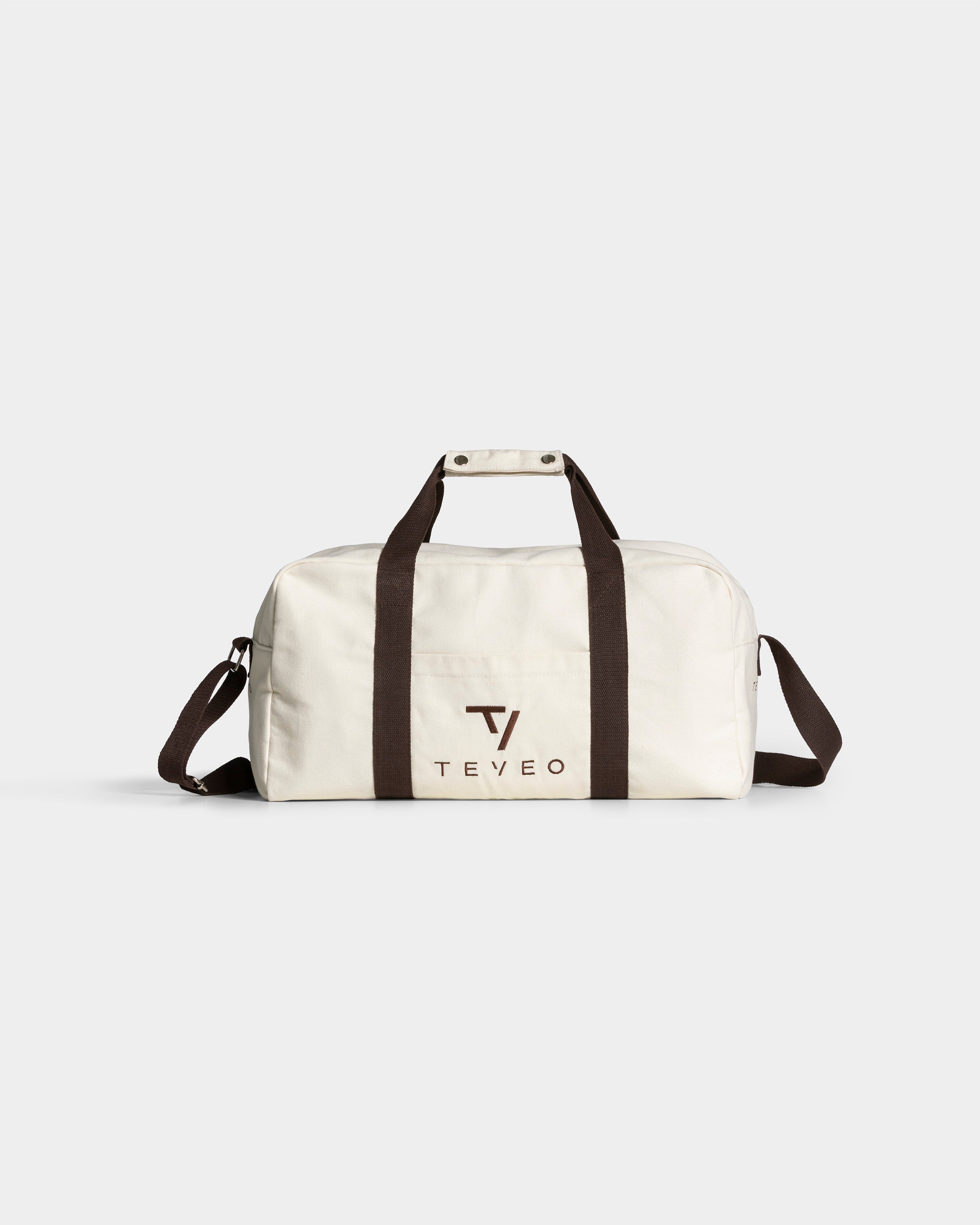 Club Weekender Bag "Off White - Espresso"