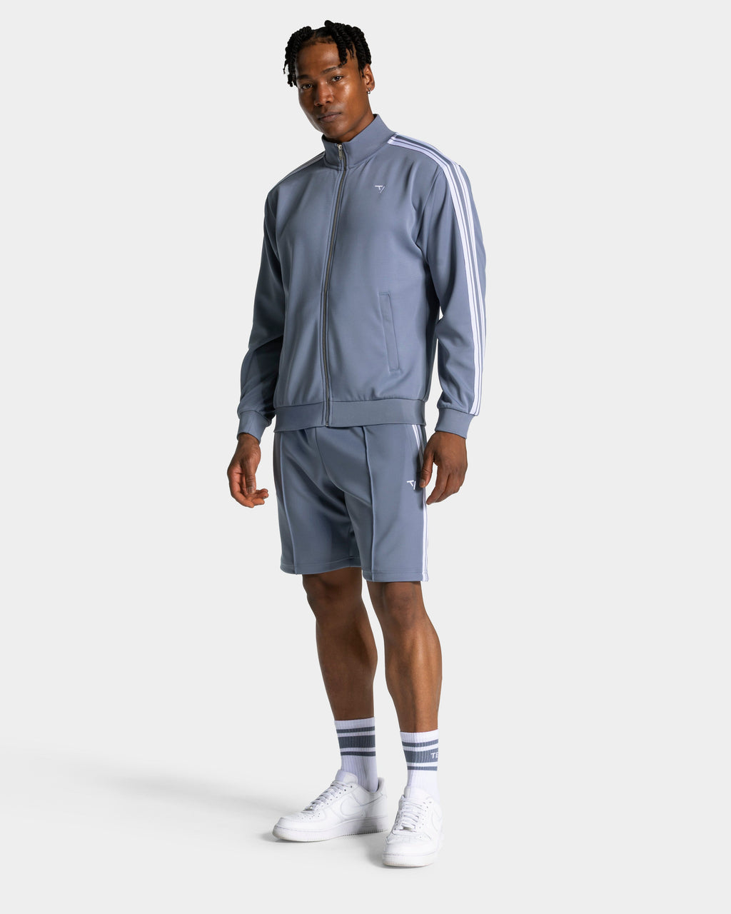 Club Zip Jacke "Stahlblau"