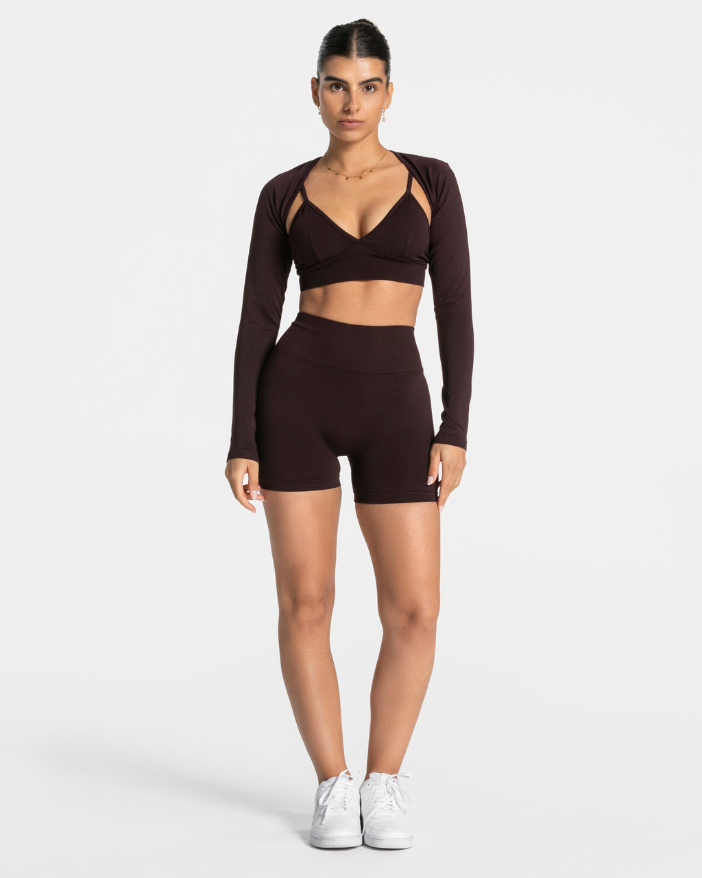 Essence V-Back Covert Scrunch Shorts "Merlot"