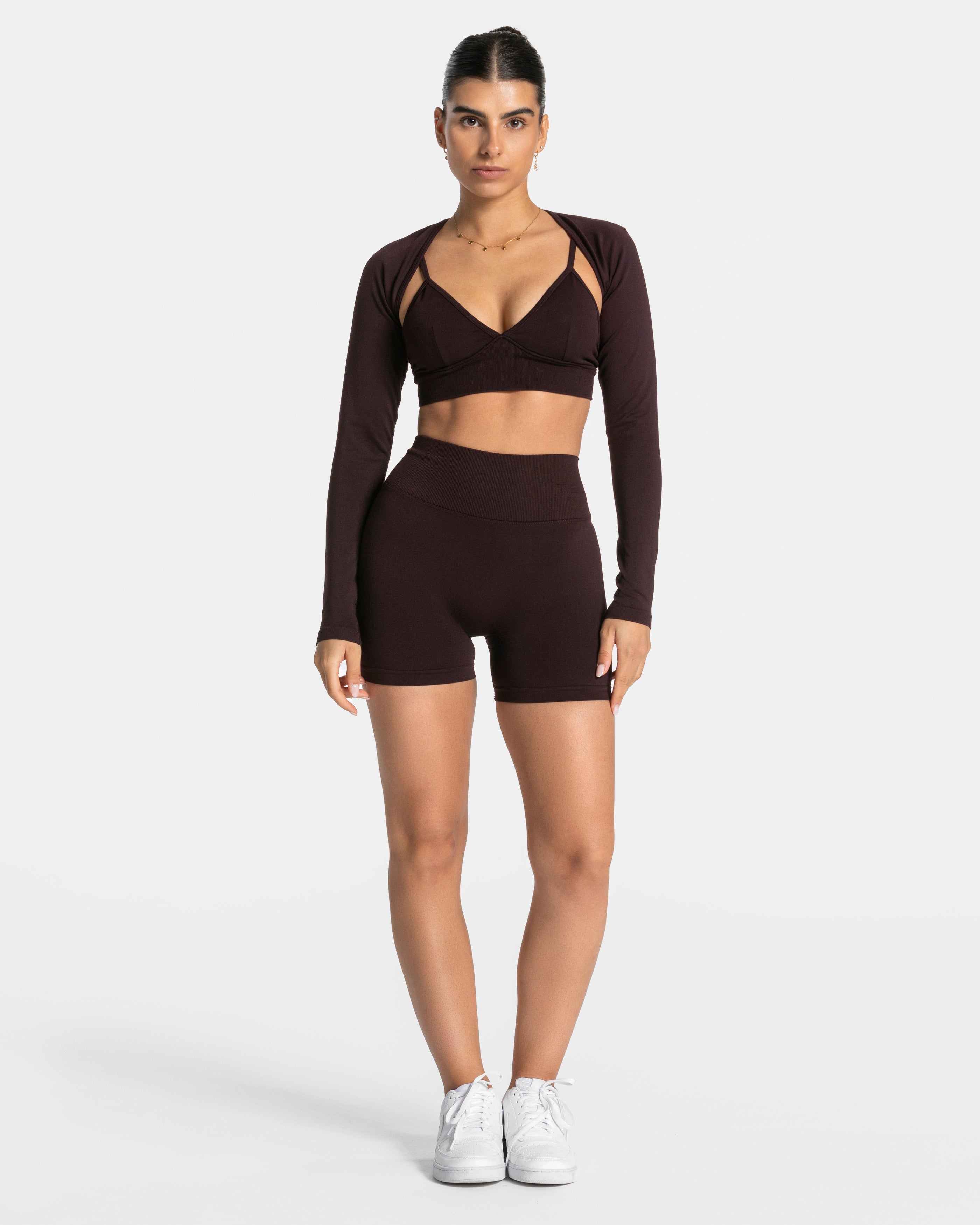 Essence V-Back Covert Scrunch Shorts "Merlot"