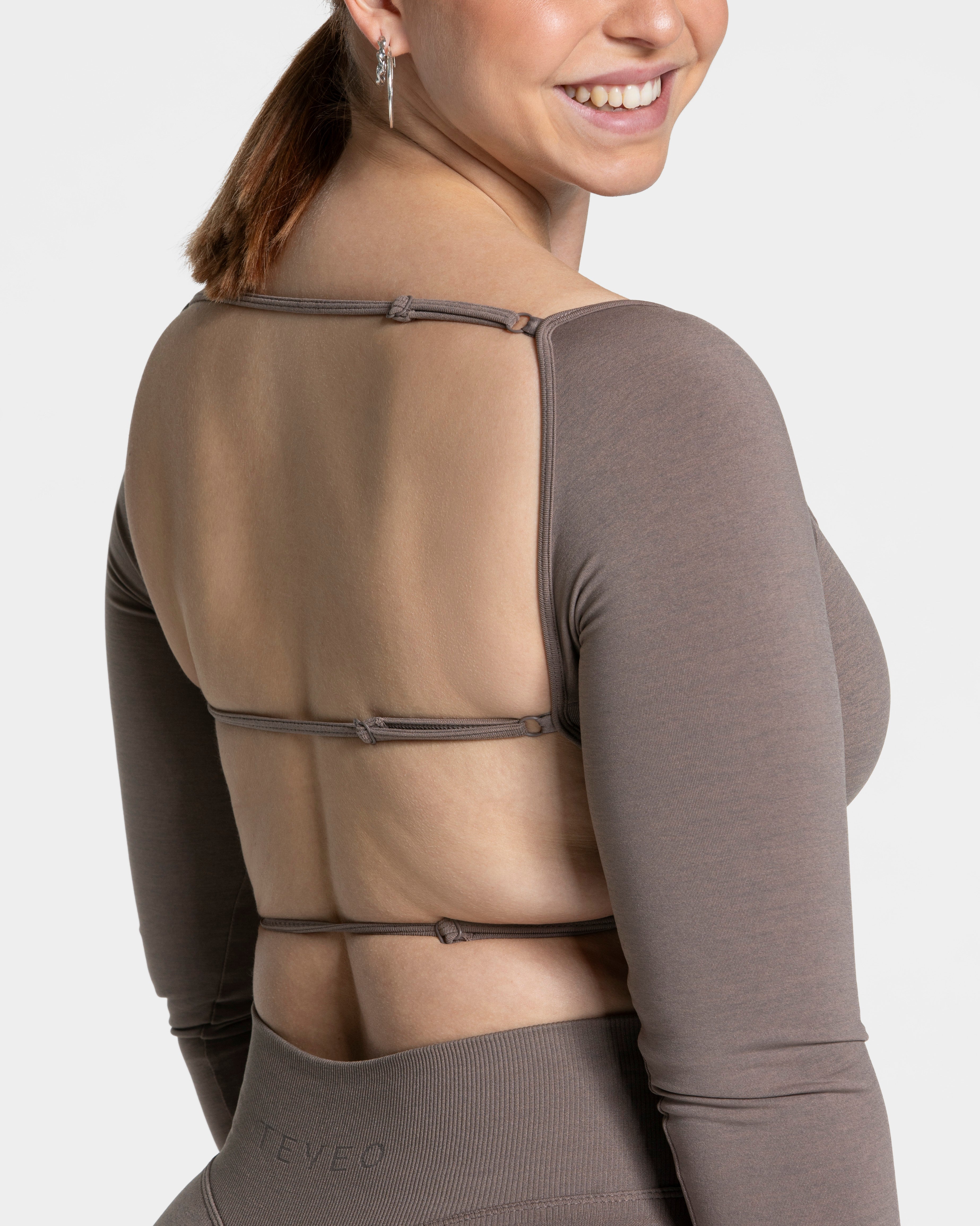 Femme Backless Longsleeve "Mokka"