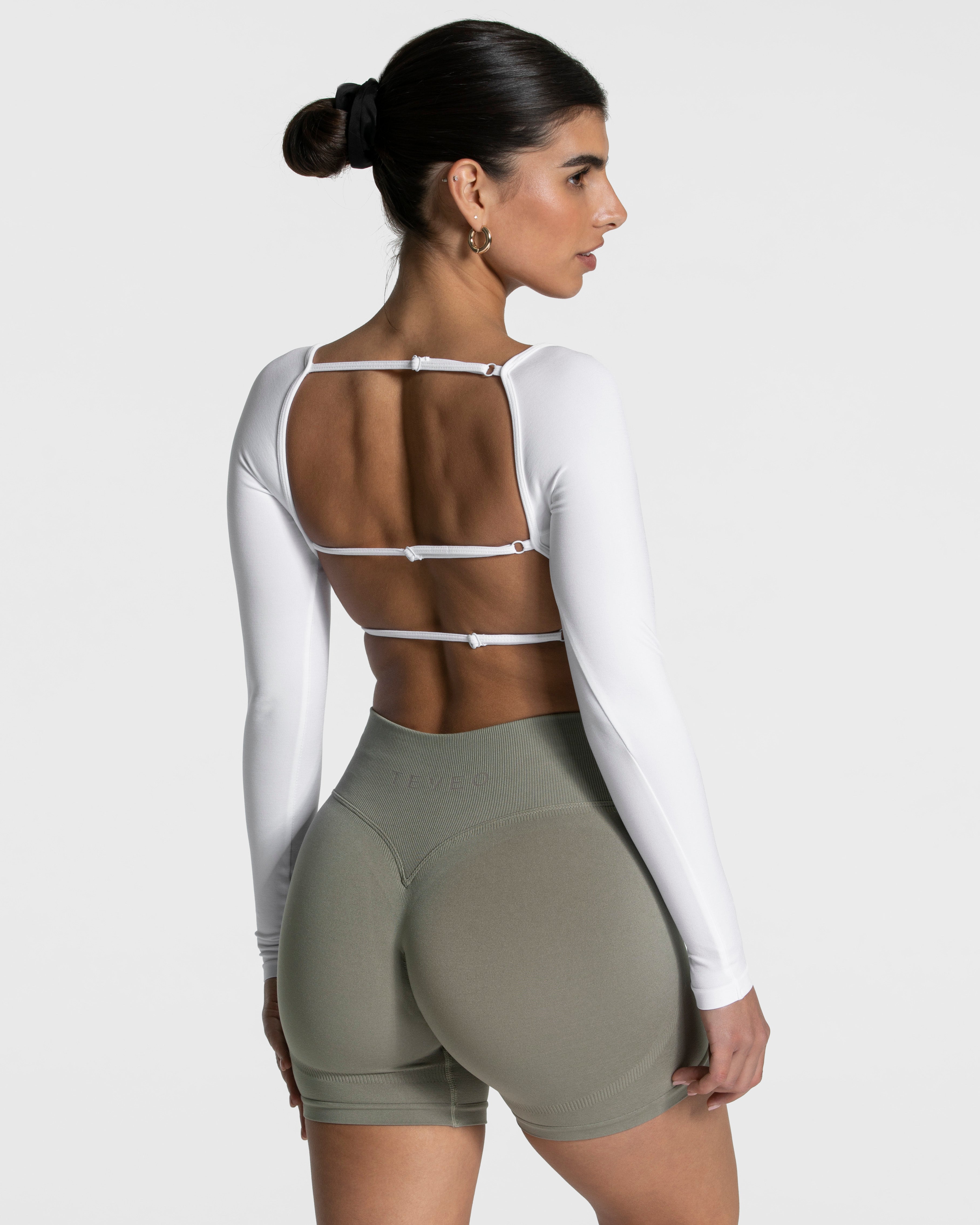 Femme Backless Longsleeve "Weiß"
