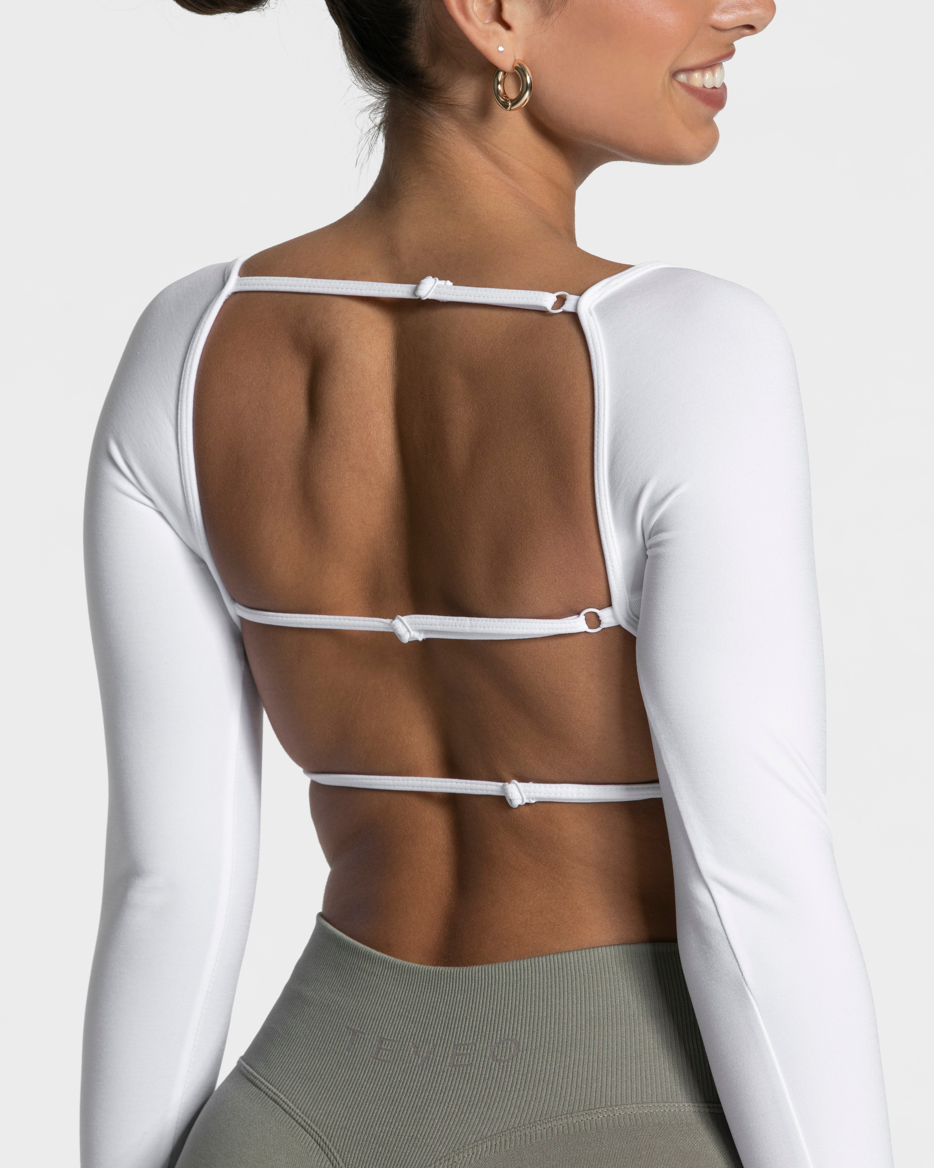 Femme Backless Longsleeve "Weiß"