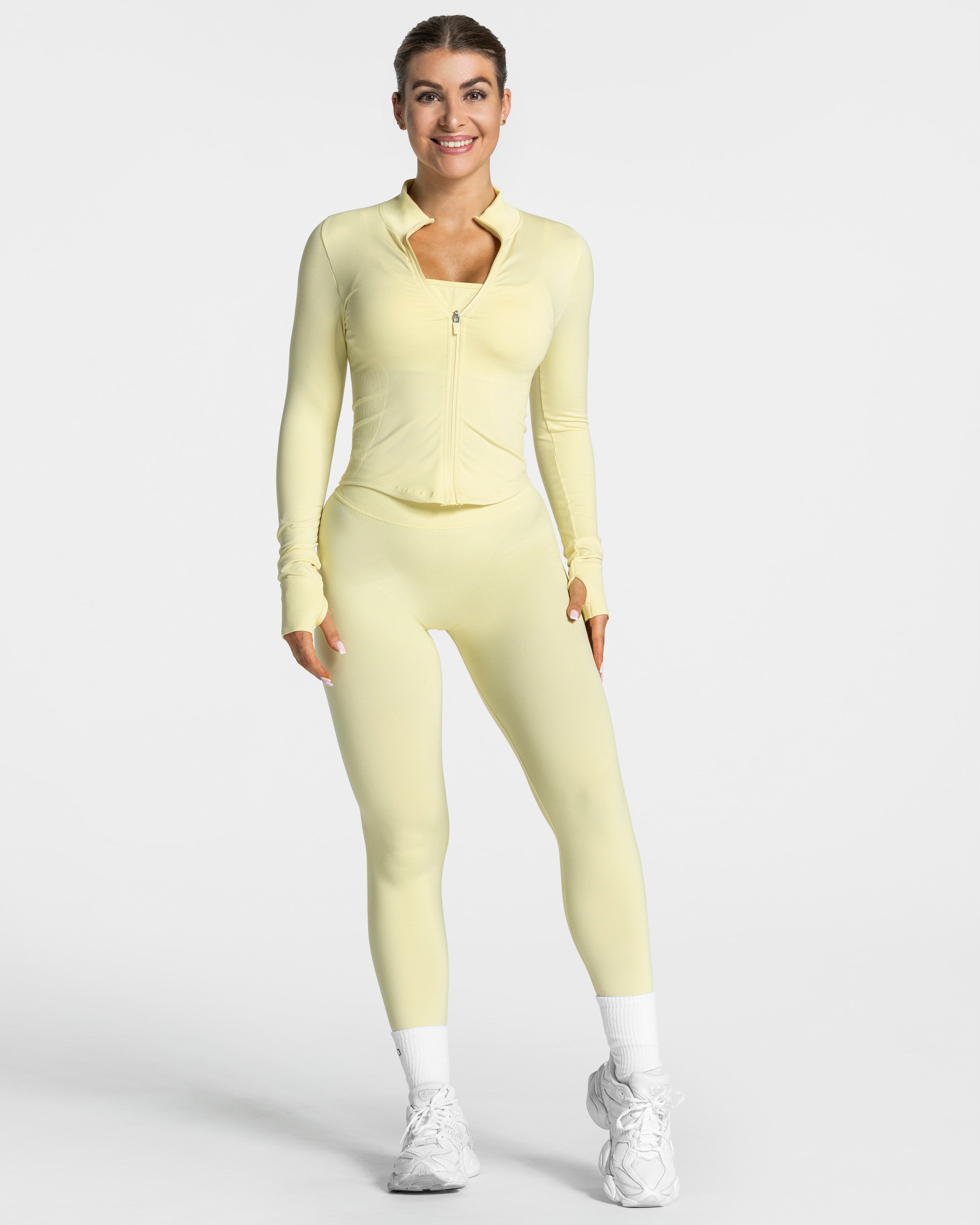 Femme Shaping Zip Jacke "Gelb"