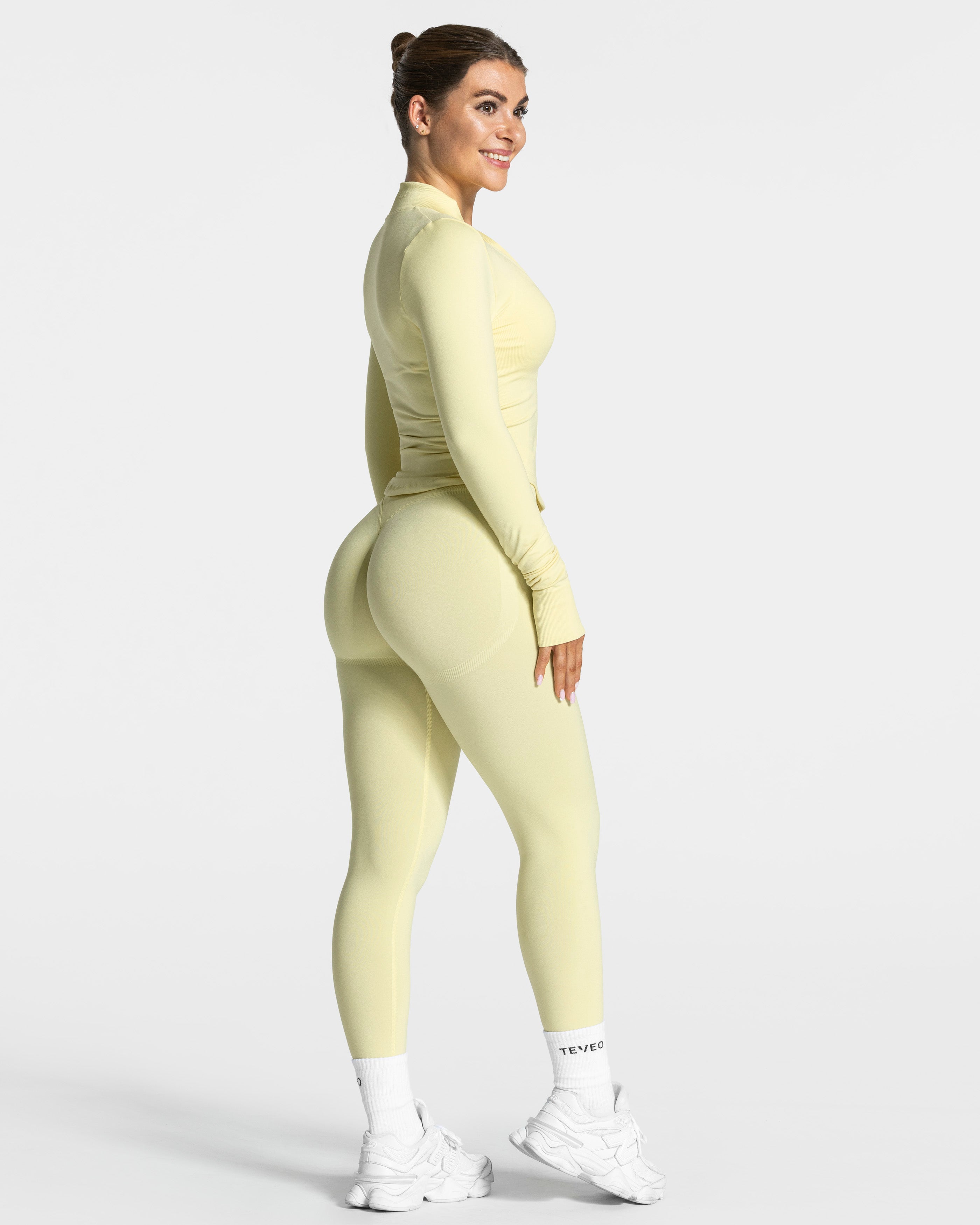 Femme Shaping Zip Jacke "Gelb"