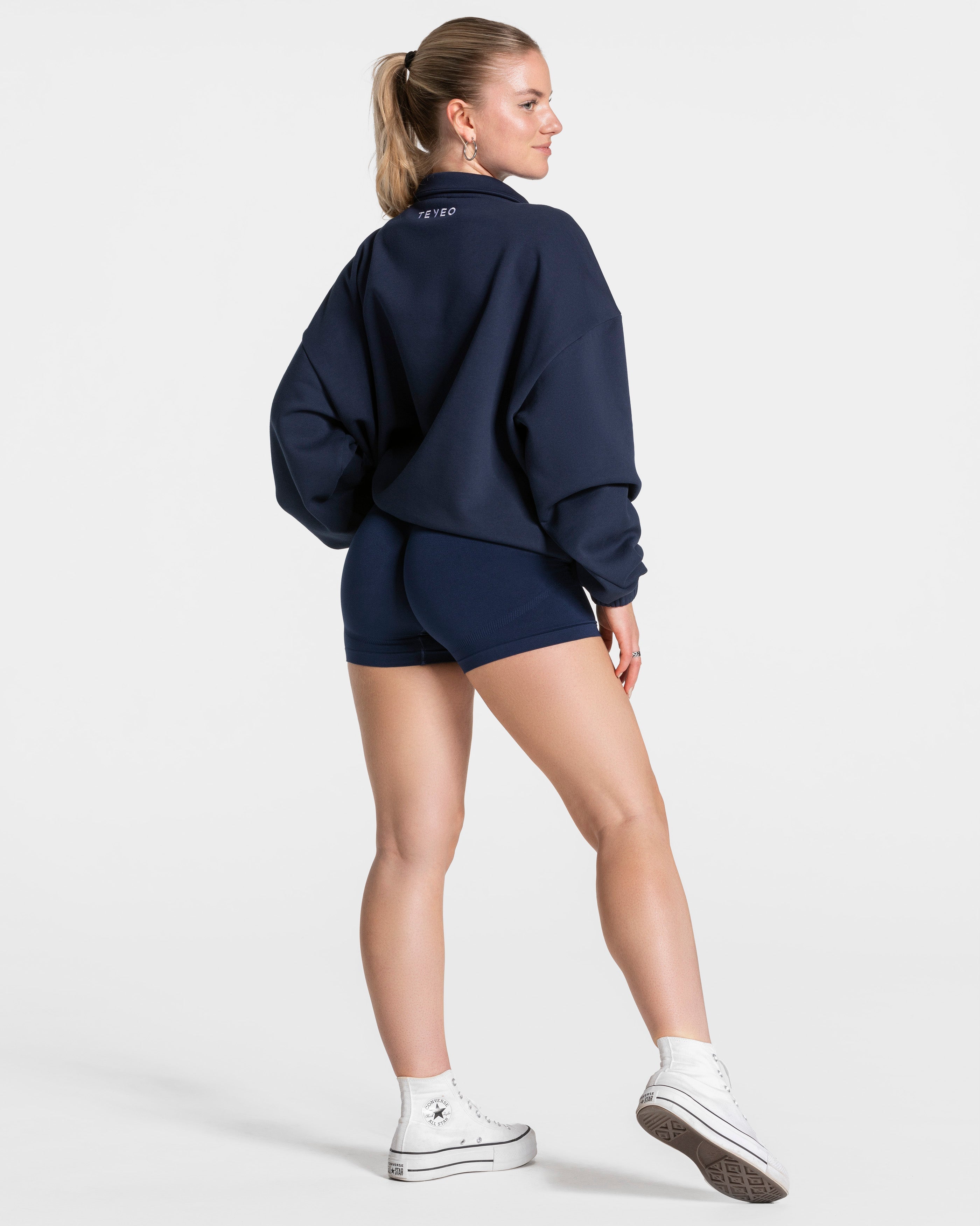 Femme Half Zip Sweater "Dunkelblau"