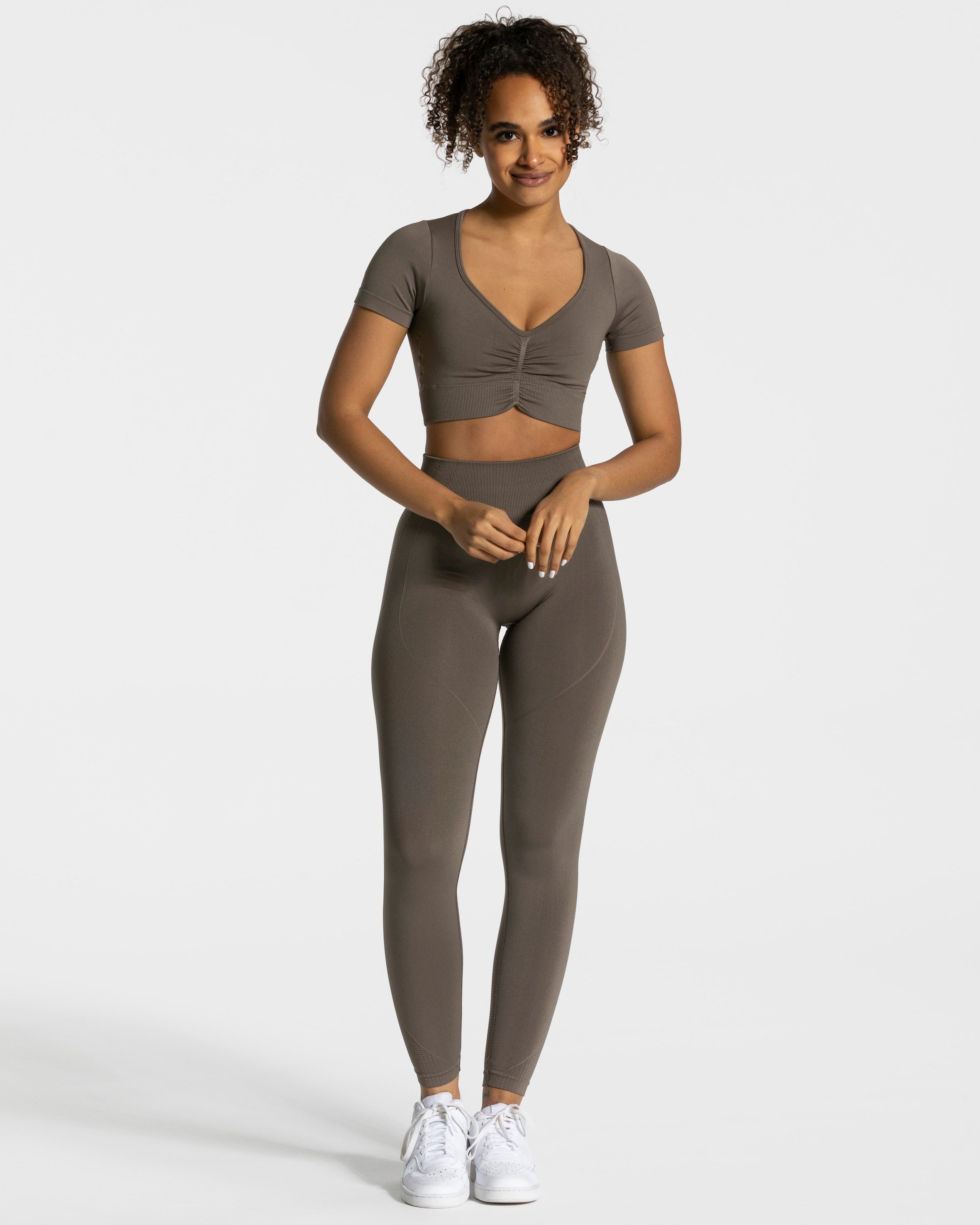 Focus Crop Top "Taupe"