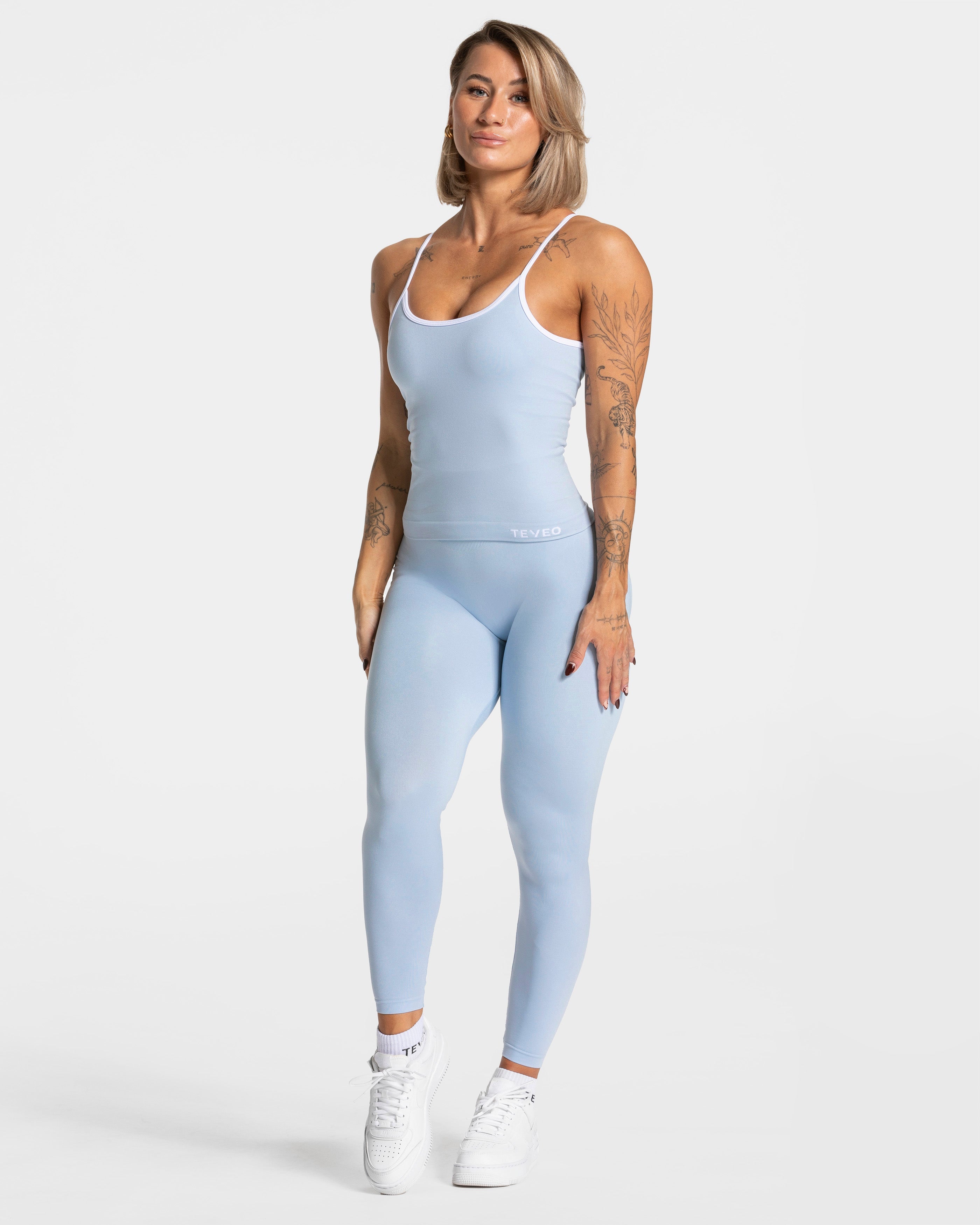 Contrastline Cami Top  "Babyblau"