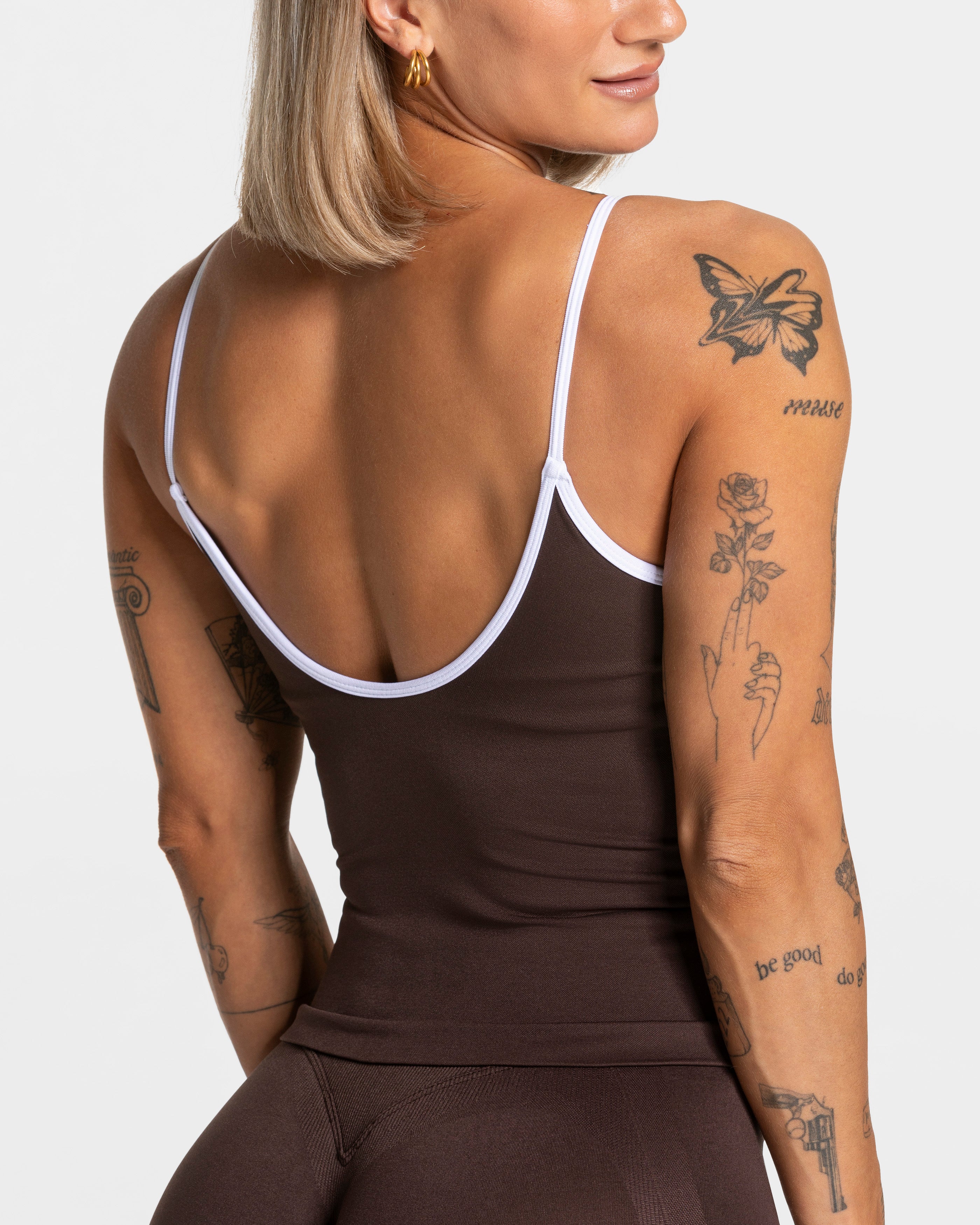 Contrastline Cami Top  "Espresso"