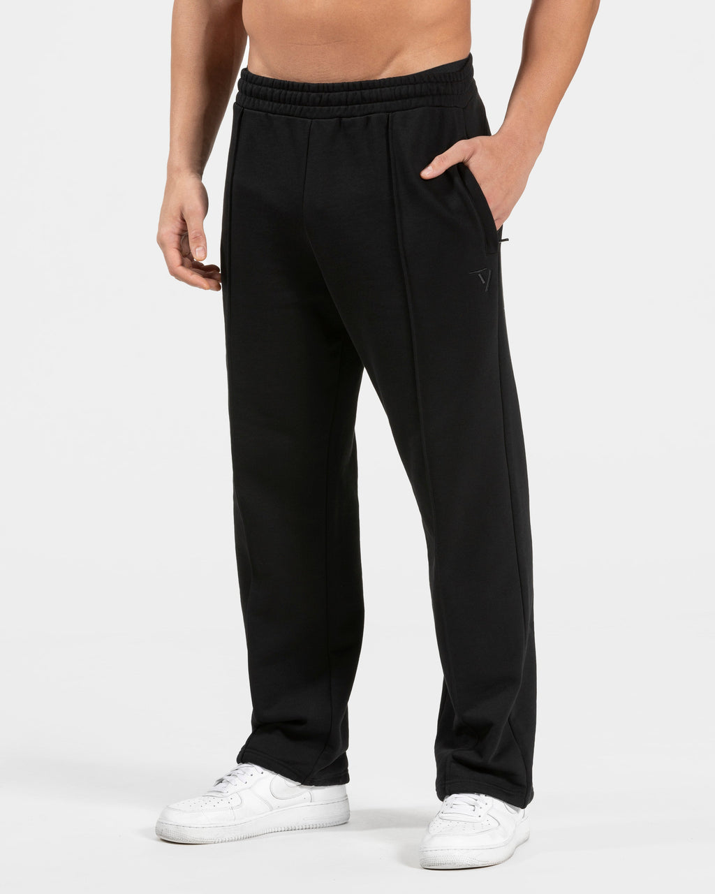 Contrastline Straight Leg Jogger "Schwarz"