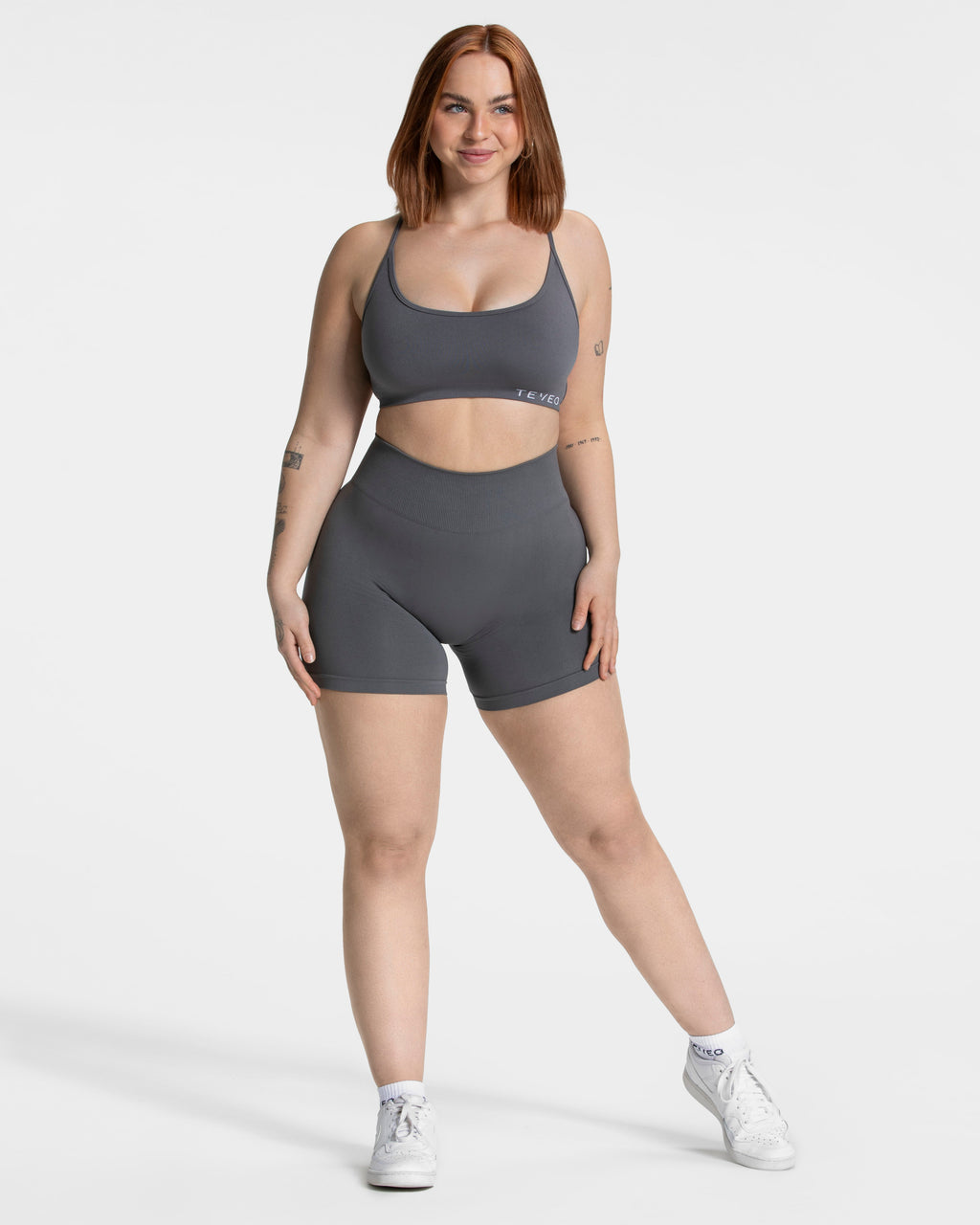 Pure Covert Scrunch Shorts  "Graphit"