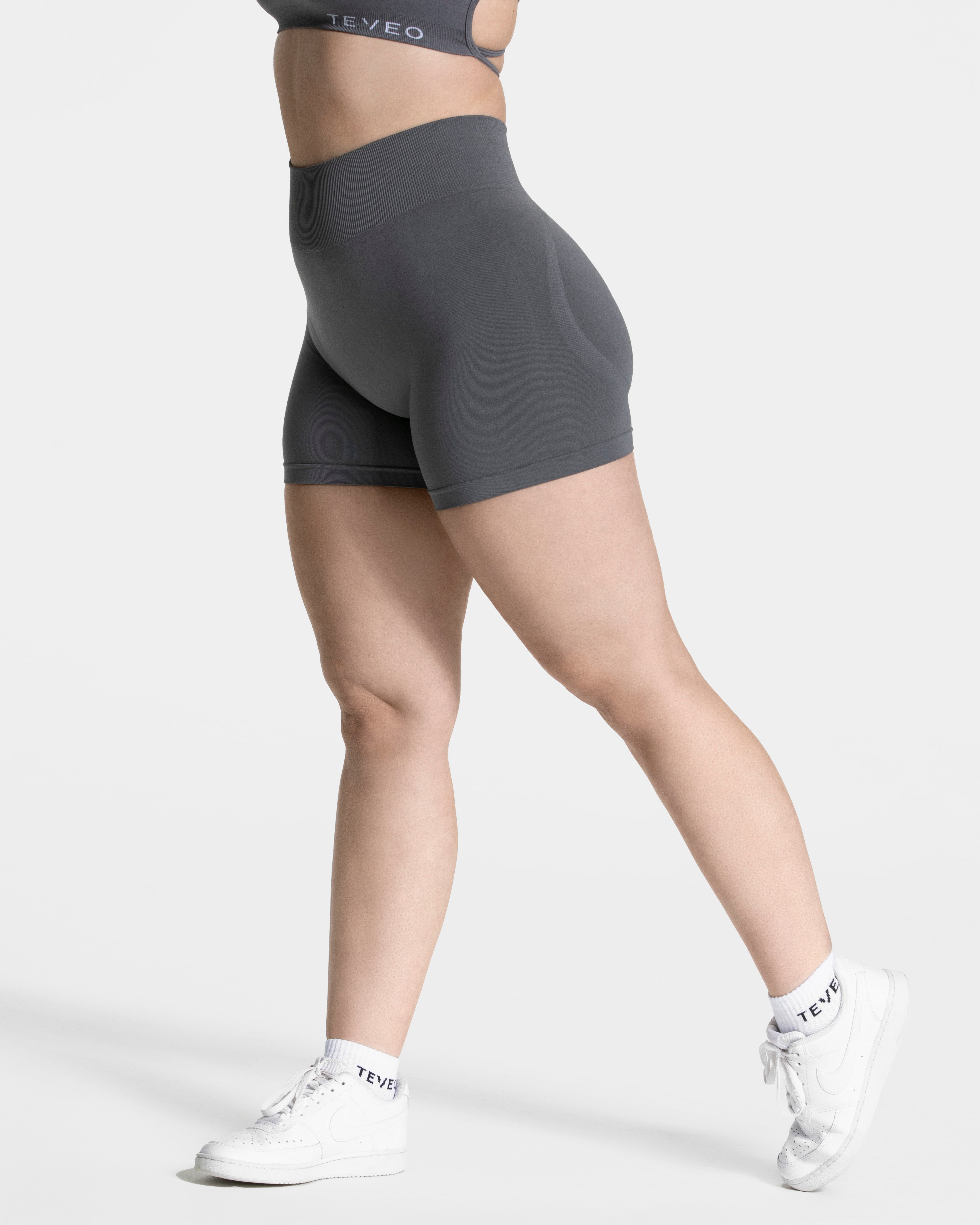 Pure Covert Scrunch Shorts  "Graphit"