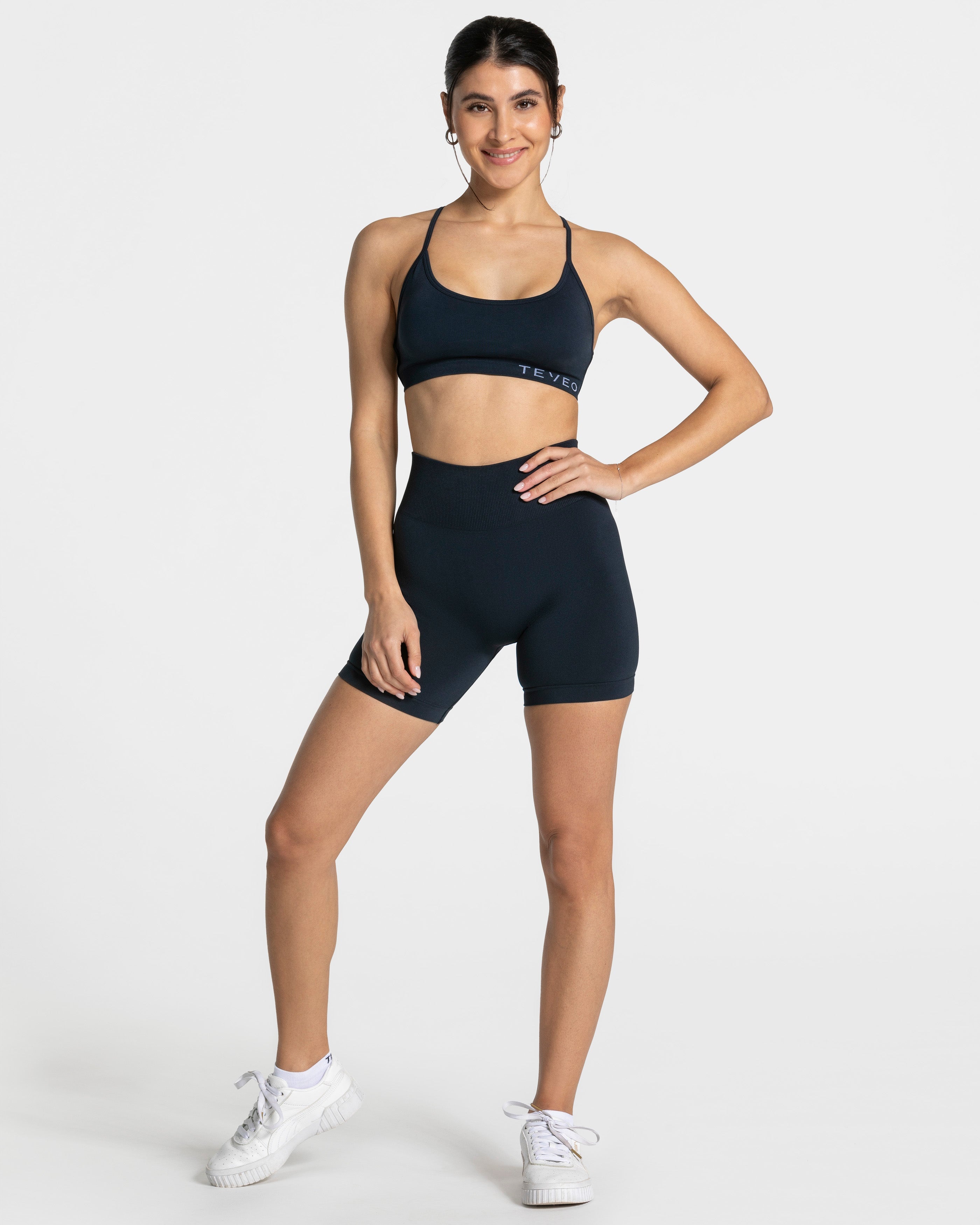 Pure Covert Scrunch Shorts  "Midnight"