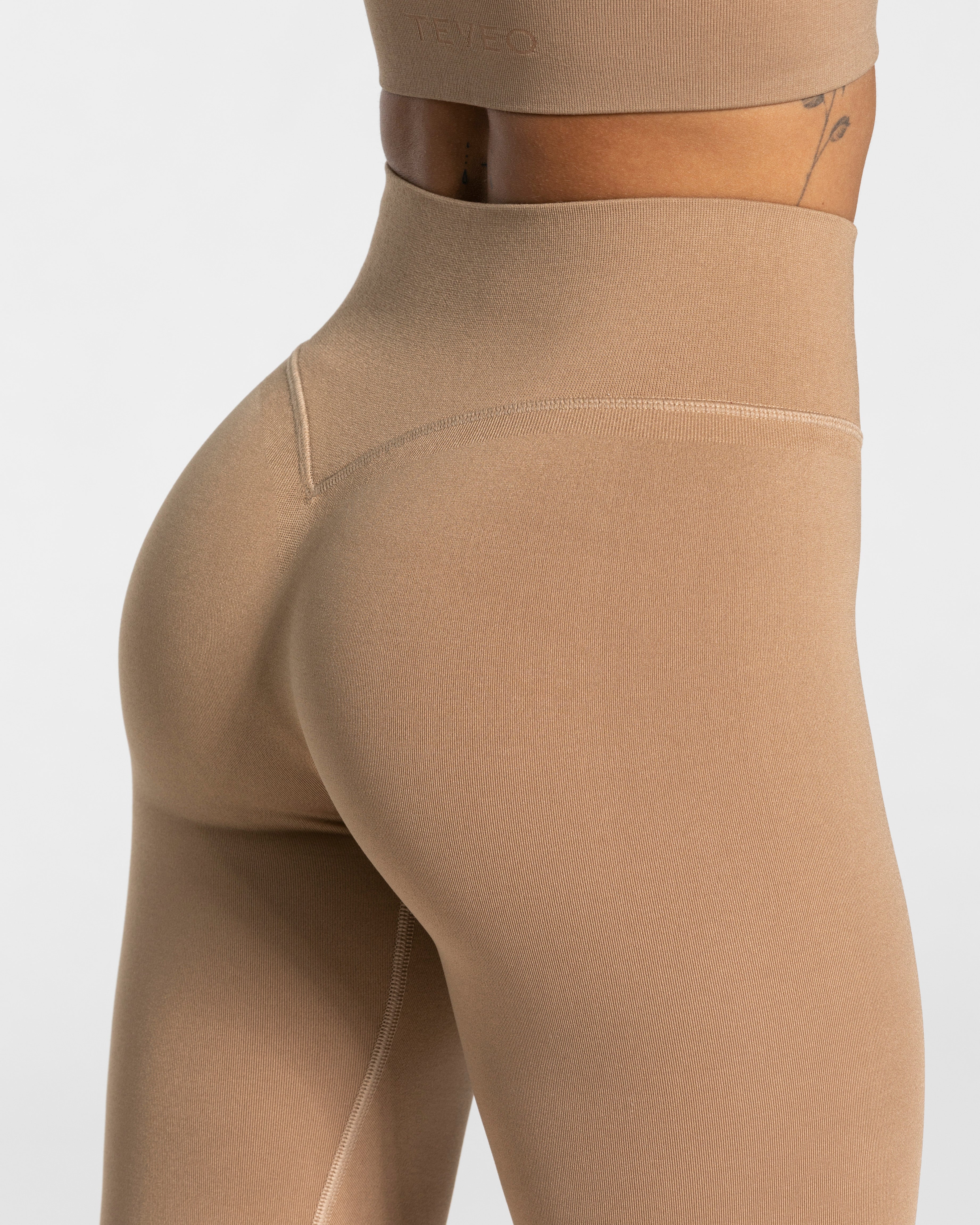 Sassy Slit Leggings "Beige"