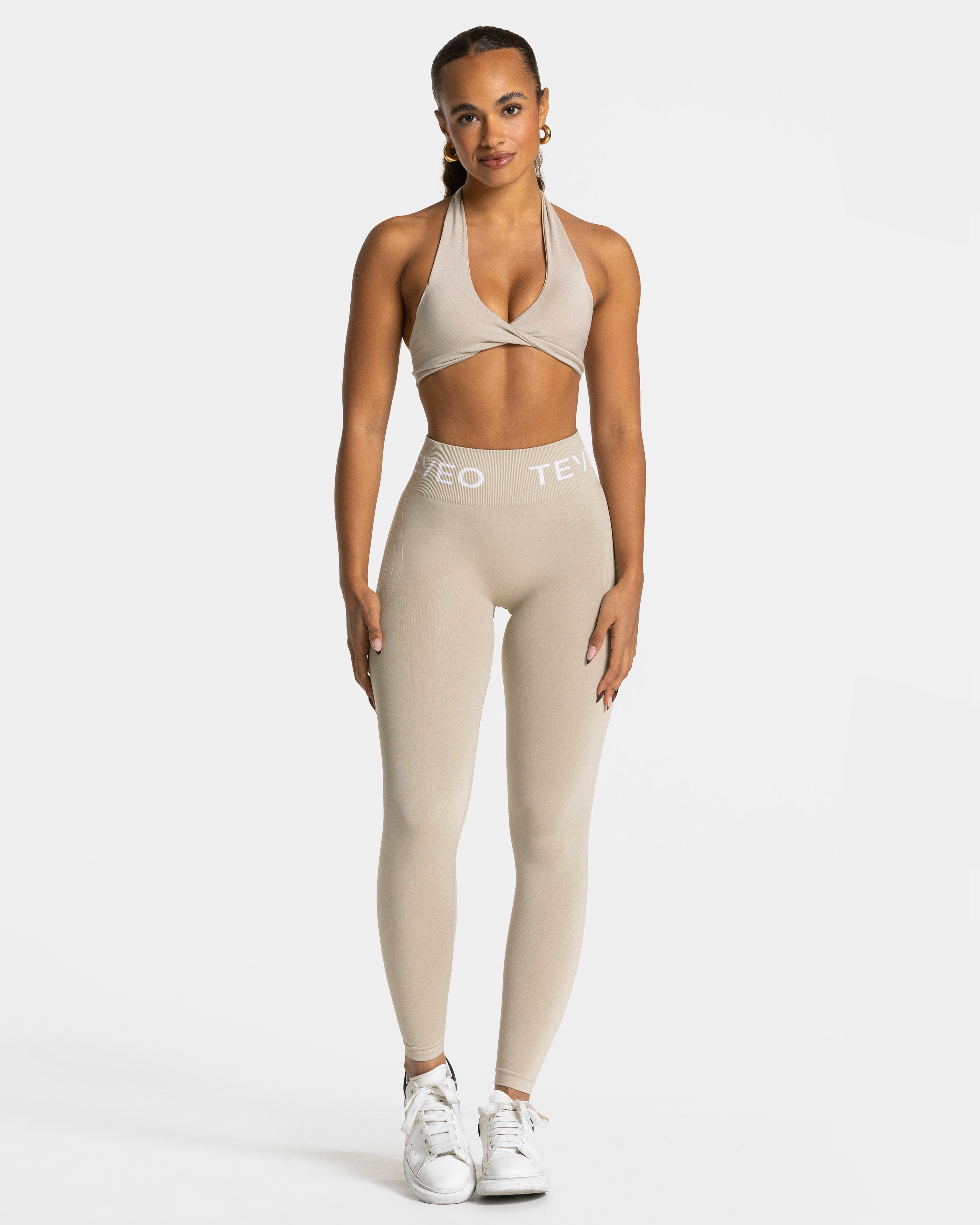 Signature Covert Scrunch Leggings "Latte"