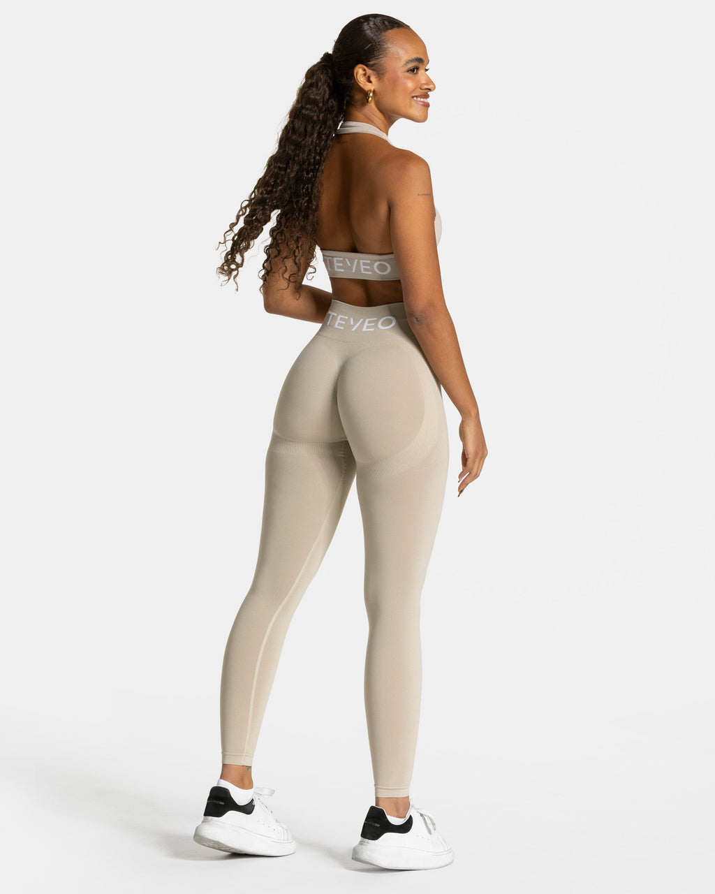 Signature Covert Scrunch Leggings "Latte"