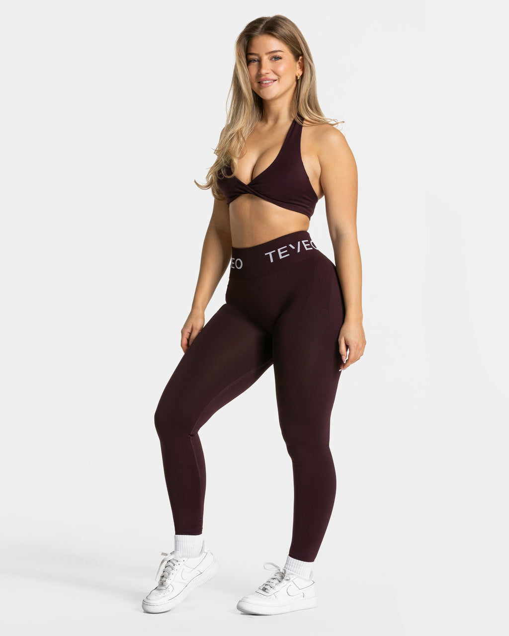 Signature Covert Scrunch Leggings "Merlot"