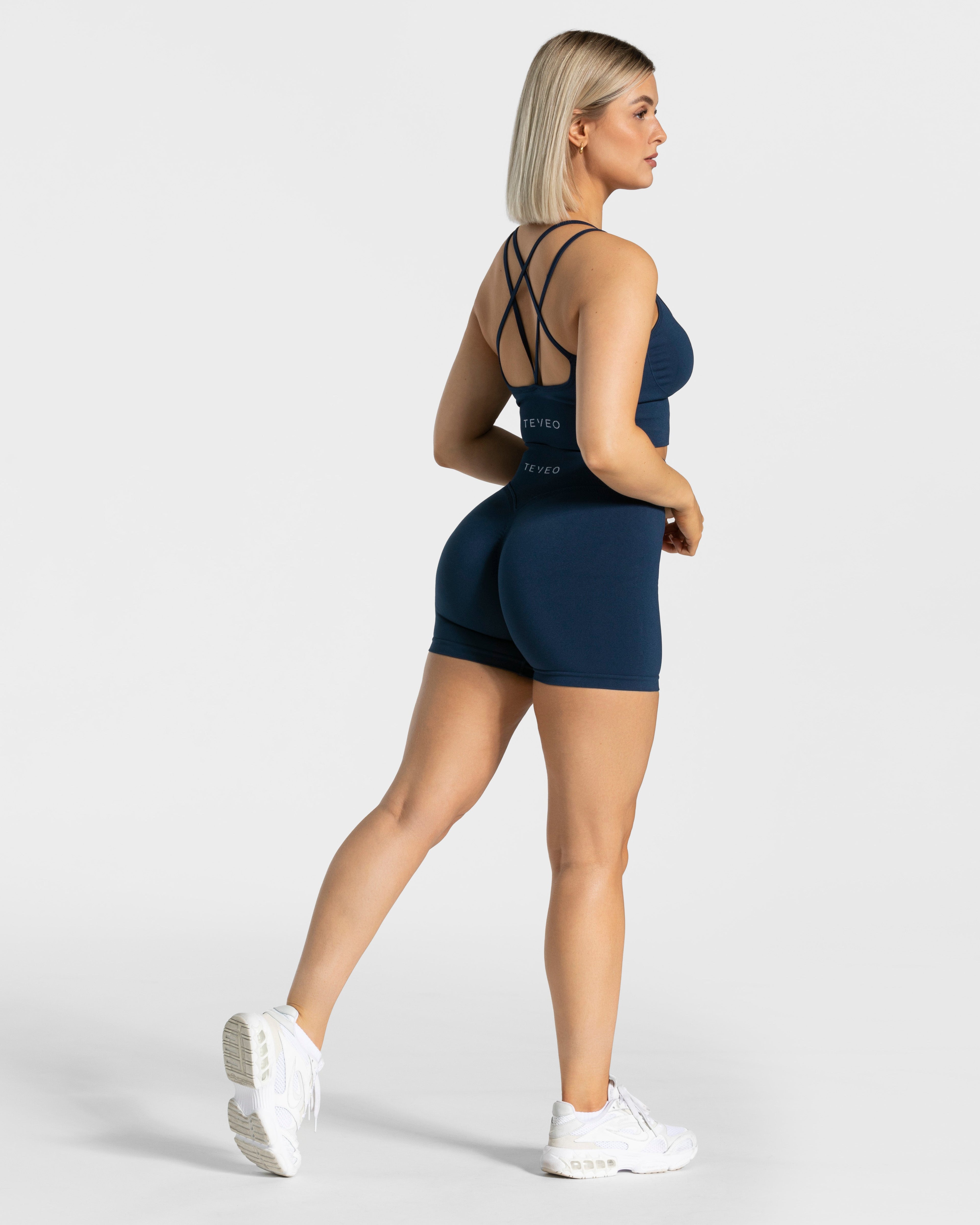 Statement Scrunch Shorts "Dunkelblau"