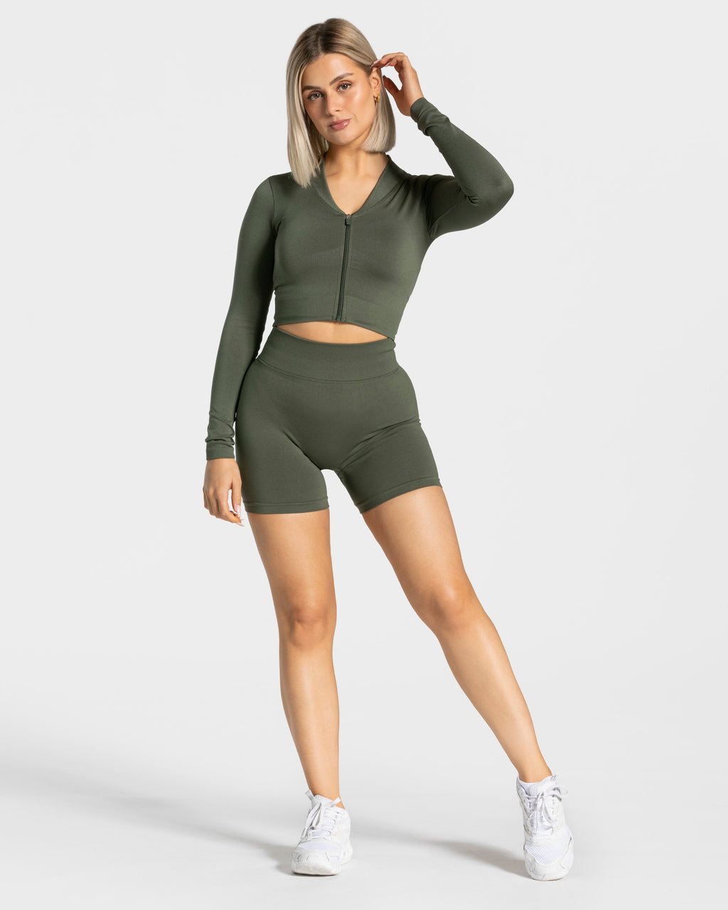 Statement Scrunch Shorts "Khaki"