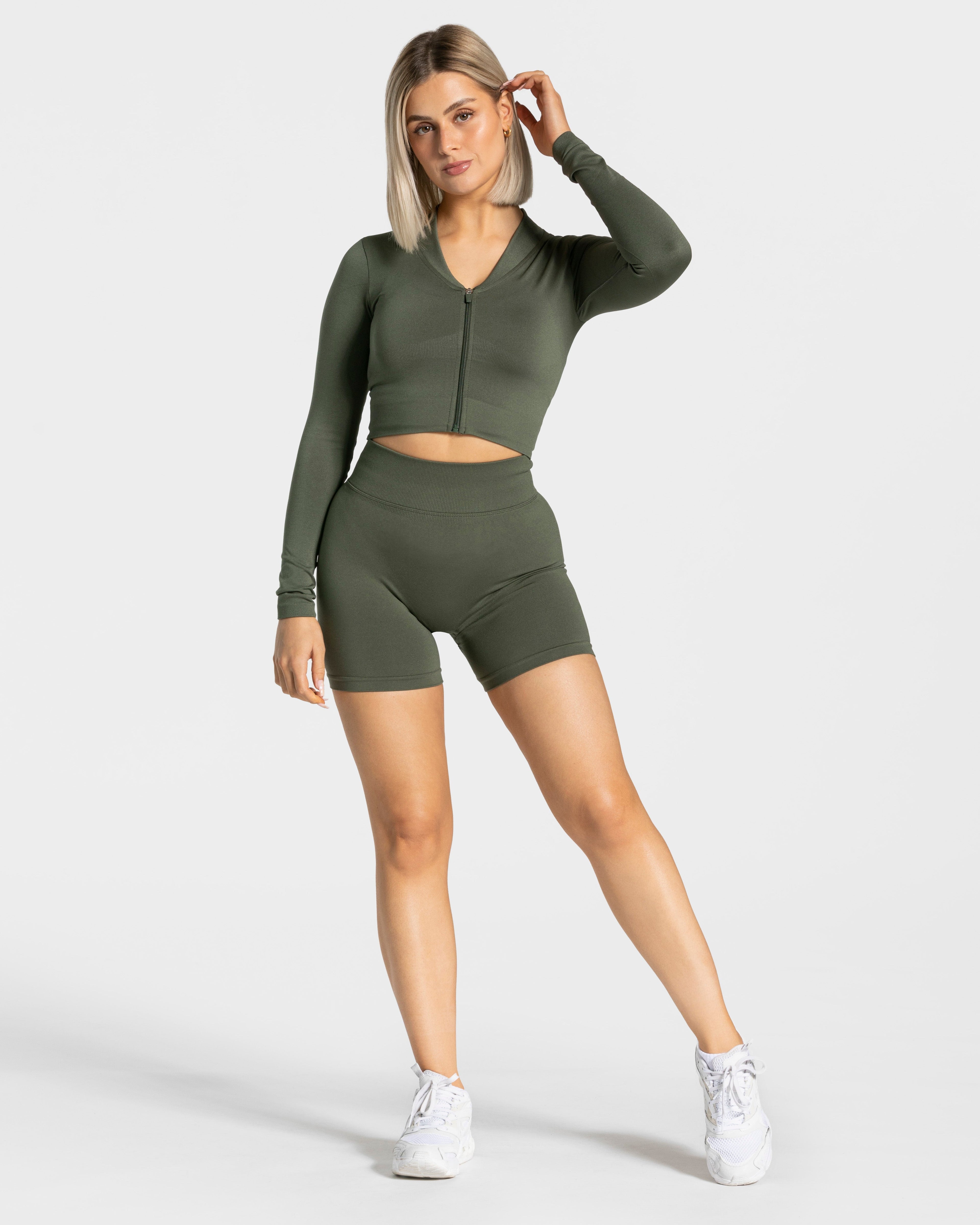 Statement Scrunch Shorts "Khaki"