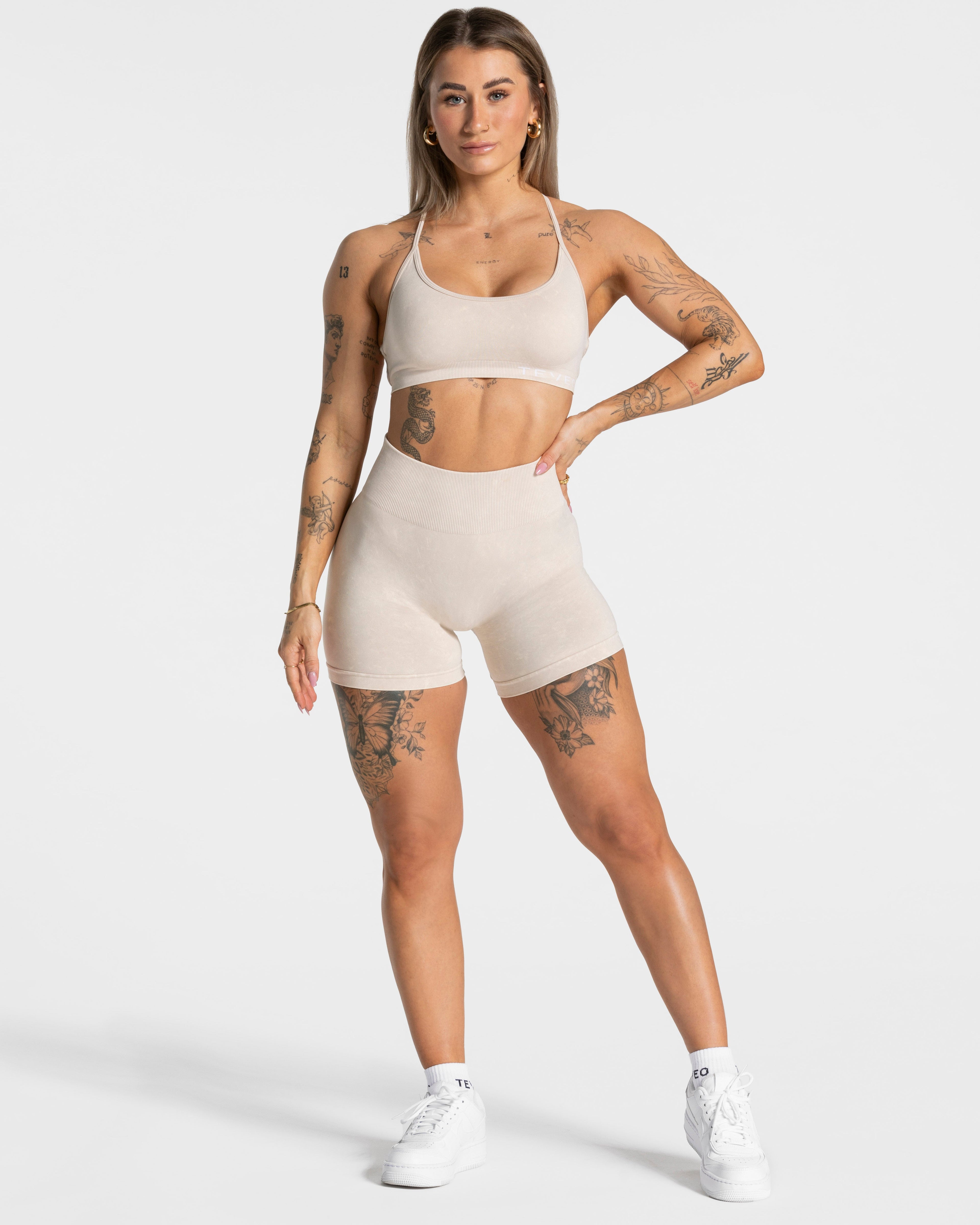 Acid Covert Scrunch Shorts  "Sand"