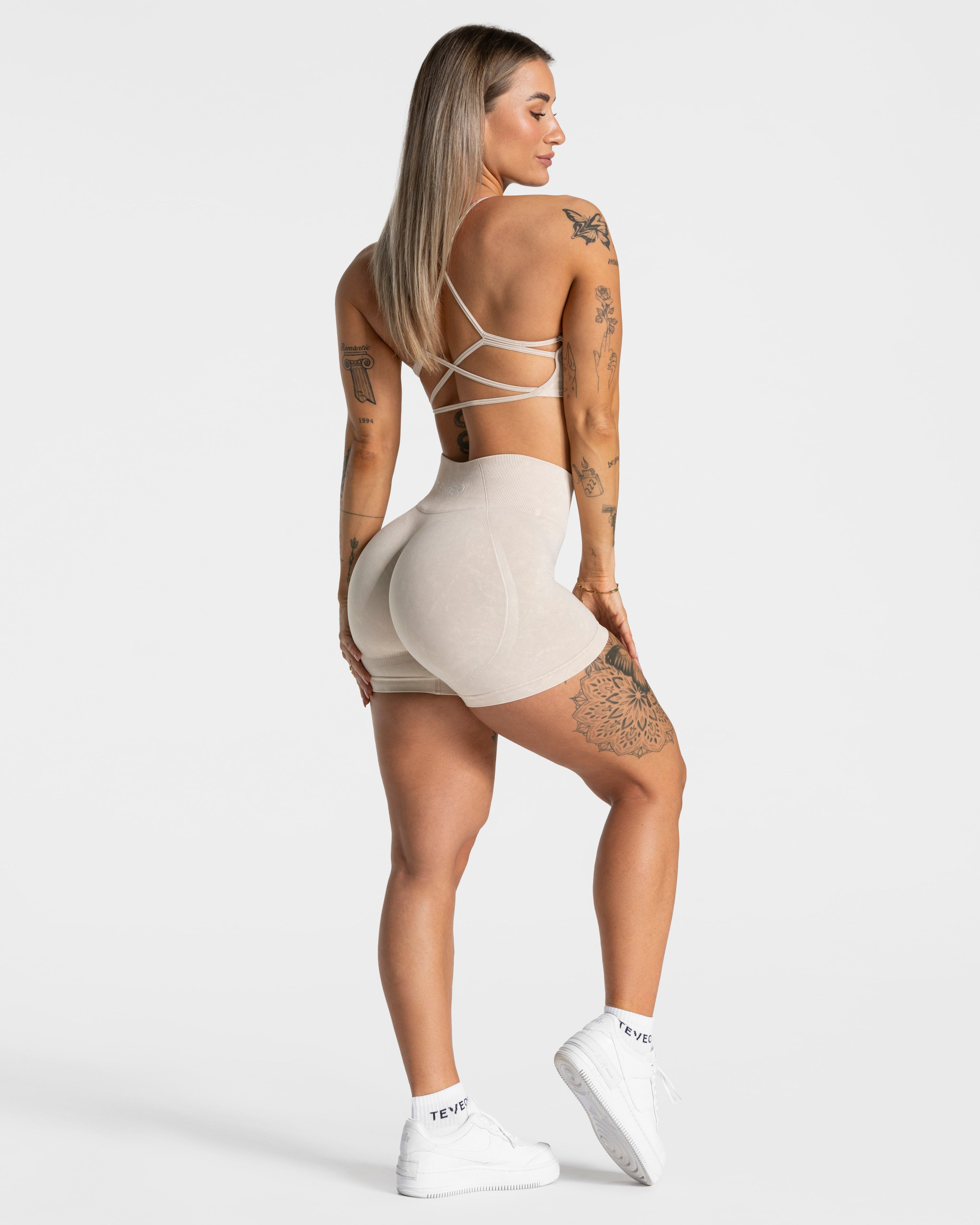 Acid Covert Scrunch Shorts  "Sand"
