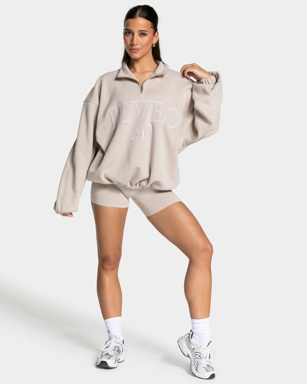 Femme Half Zip Sweater "Cream"