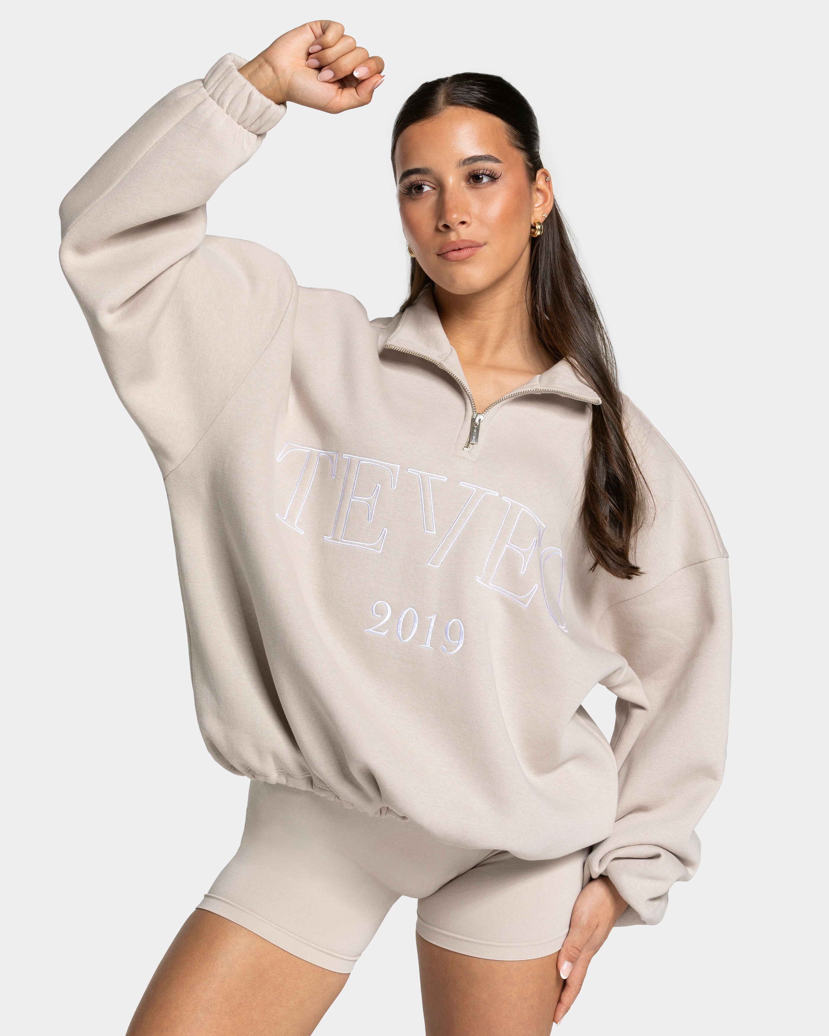 Femme Half Zip Sweater "Cream"