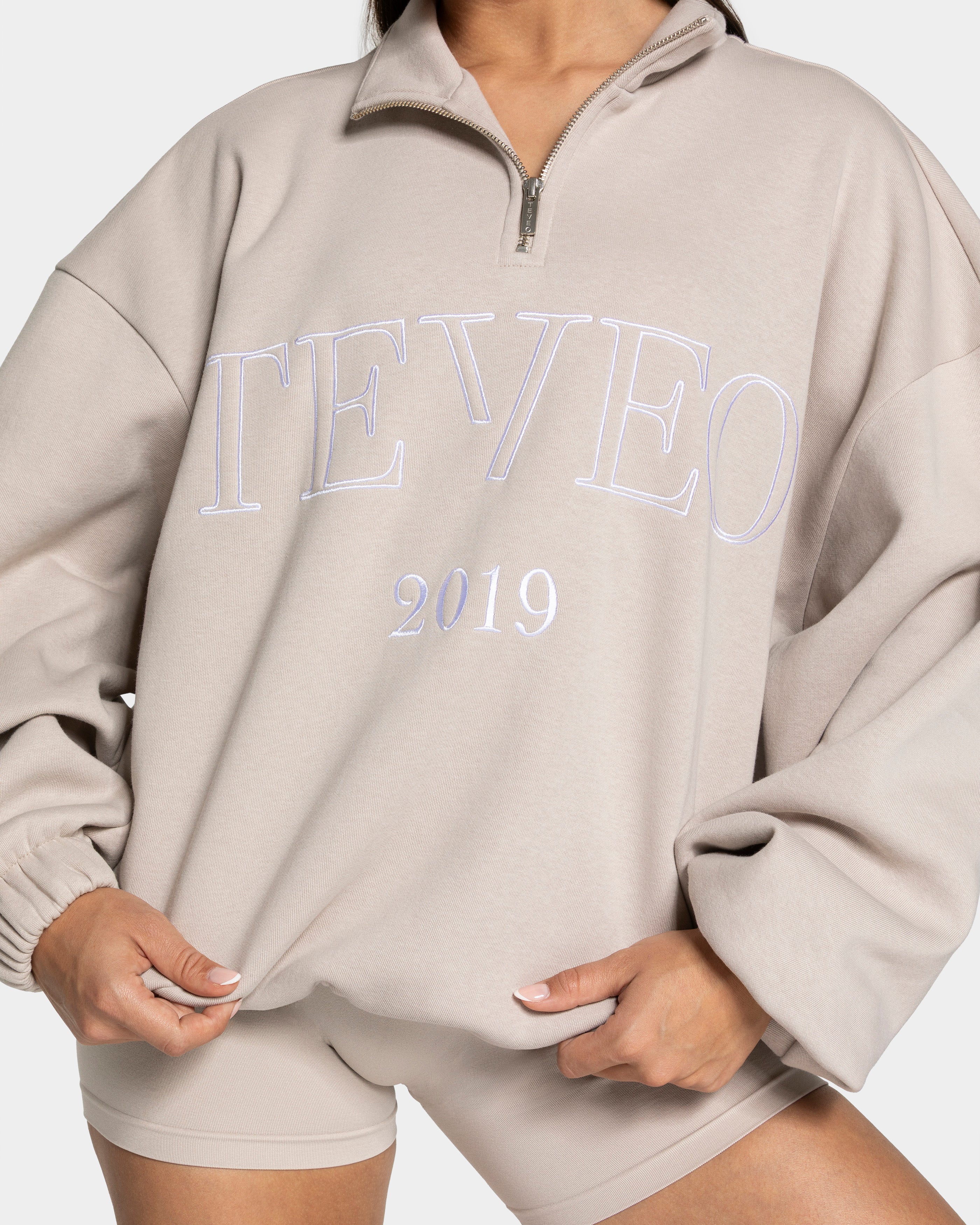 Femme Half Zip Sweater "Cream"