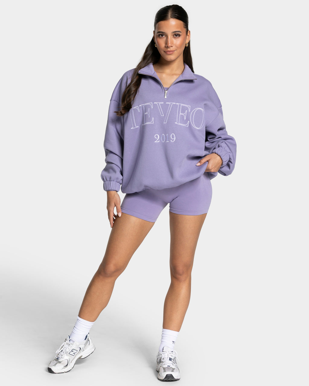 Femme Half Zip Sweater "Lavendel"