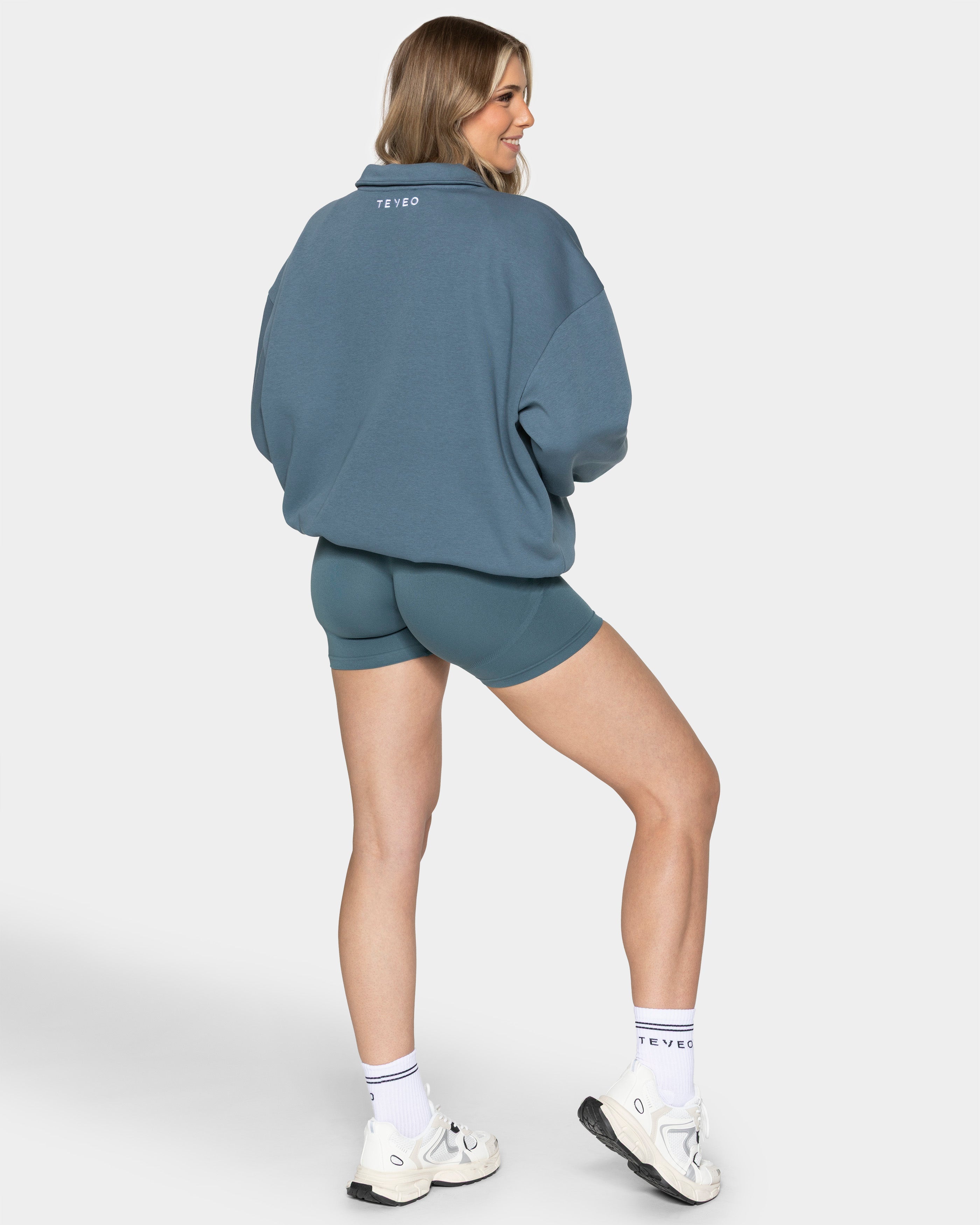 Femme Half Zip Sweater "Teal"