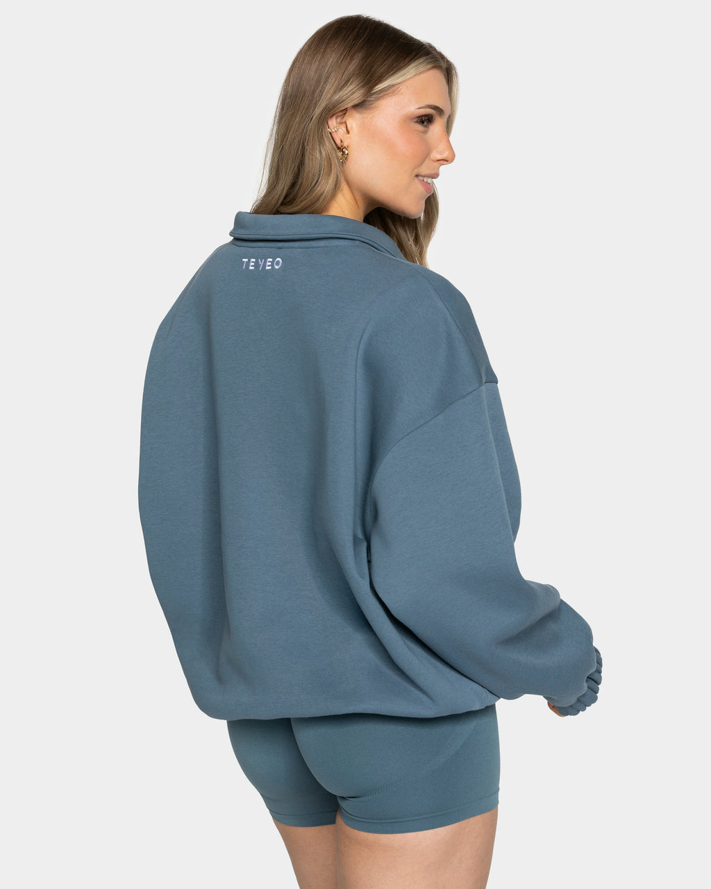 Femme Half Zip Sweater "Teal"