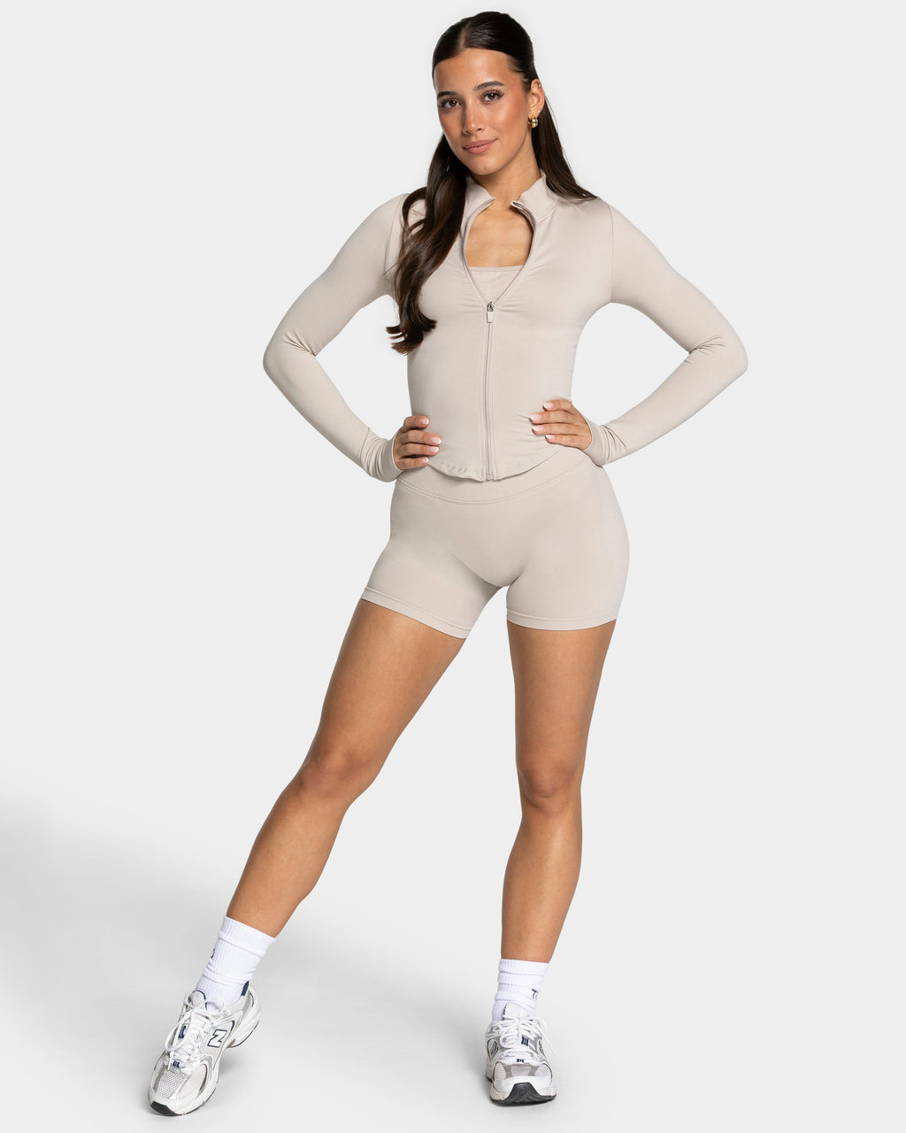 Femme Shaping Zip Jacke "Cream"