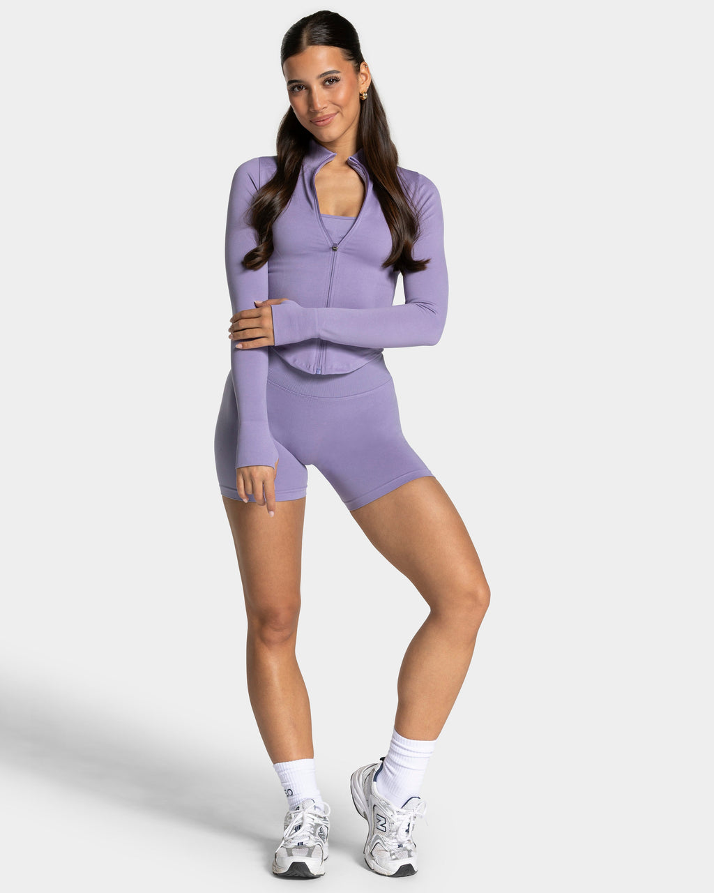 Femme Shaping Zip Jacke "Lavendel"