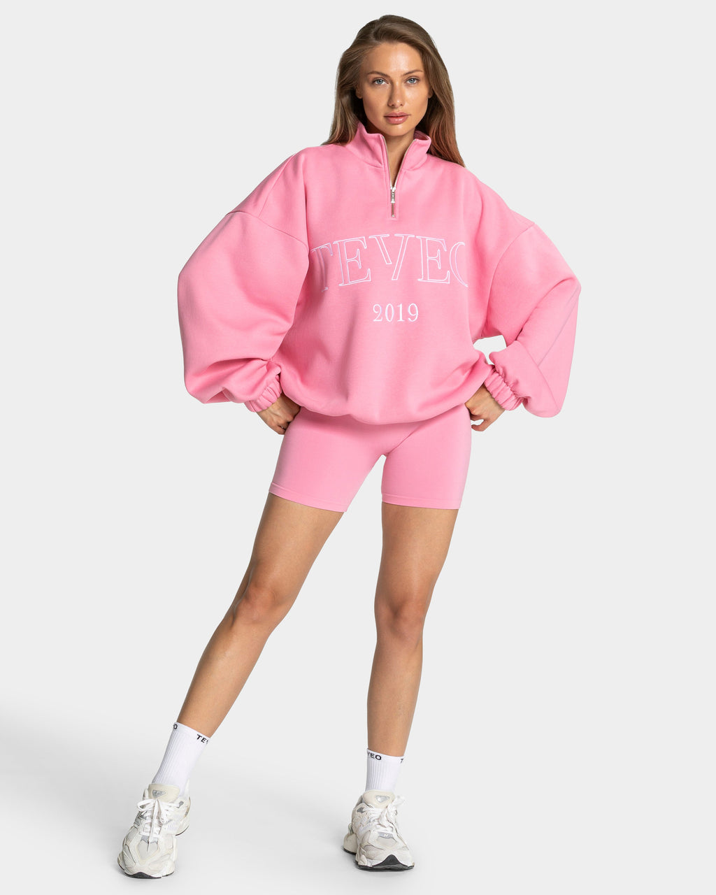 Femme Half Zip Sweater "Pink"