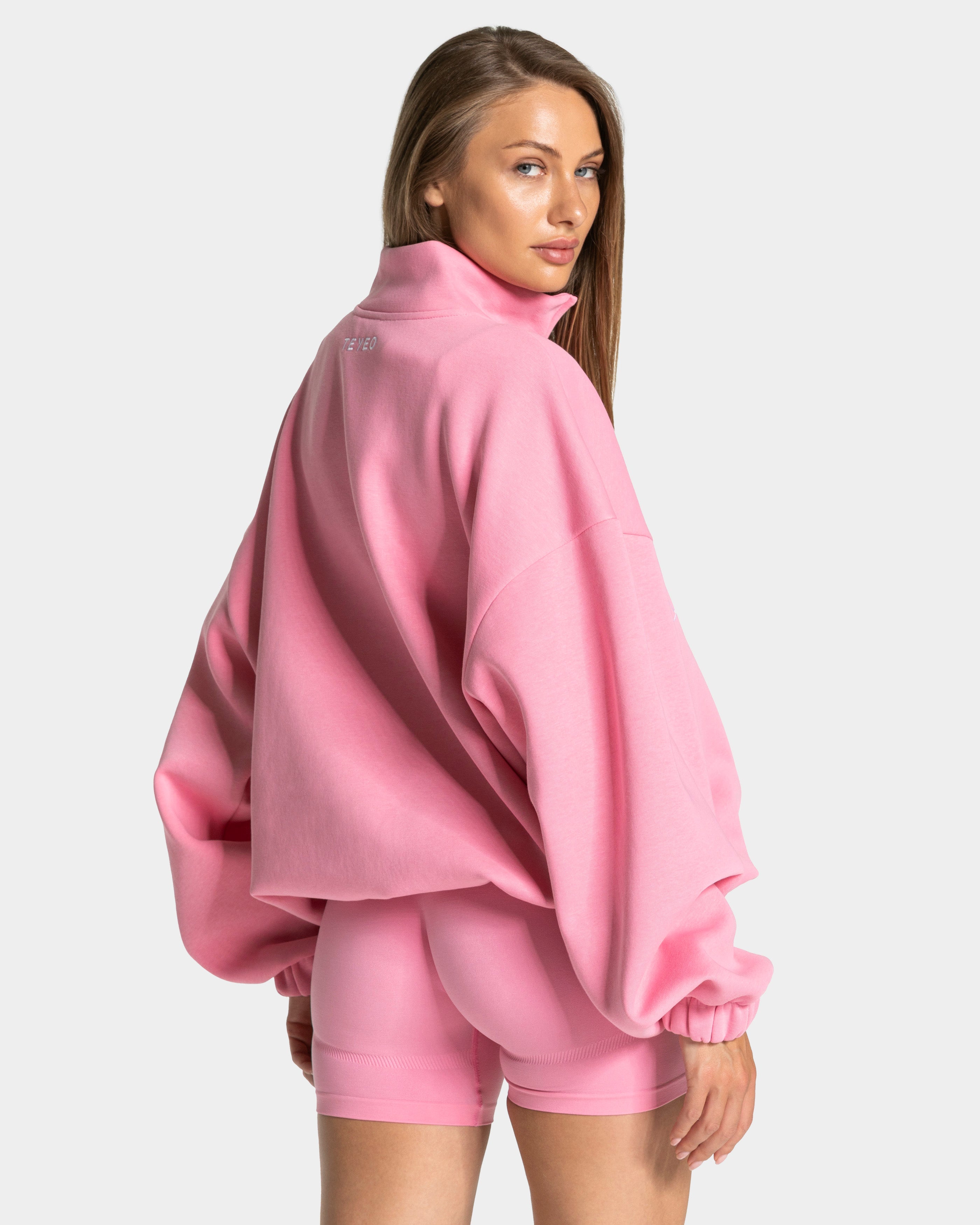 Femme Half Zip Sweater "Pink"