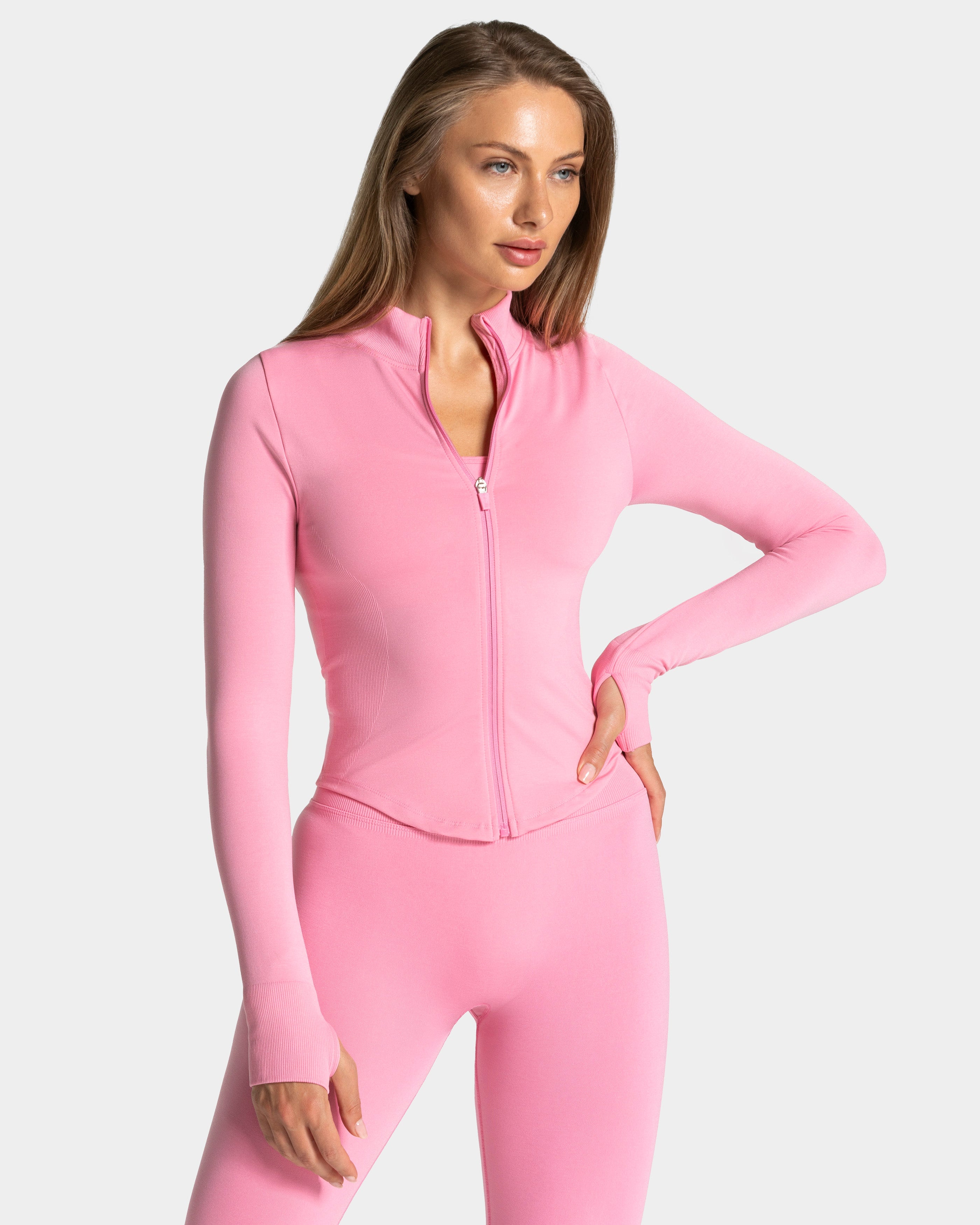 Femme Shaping Zip Jacke "Pink"