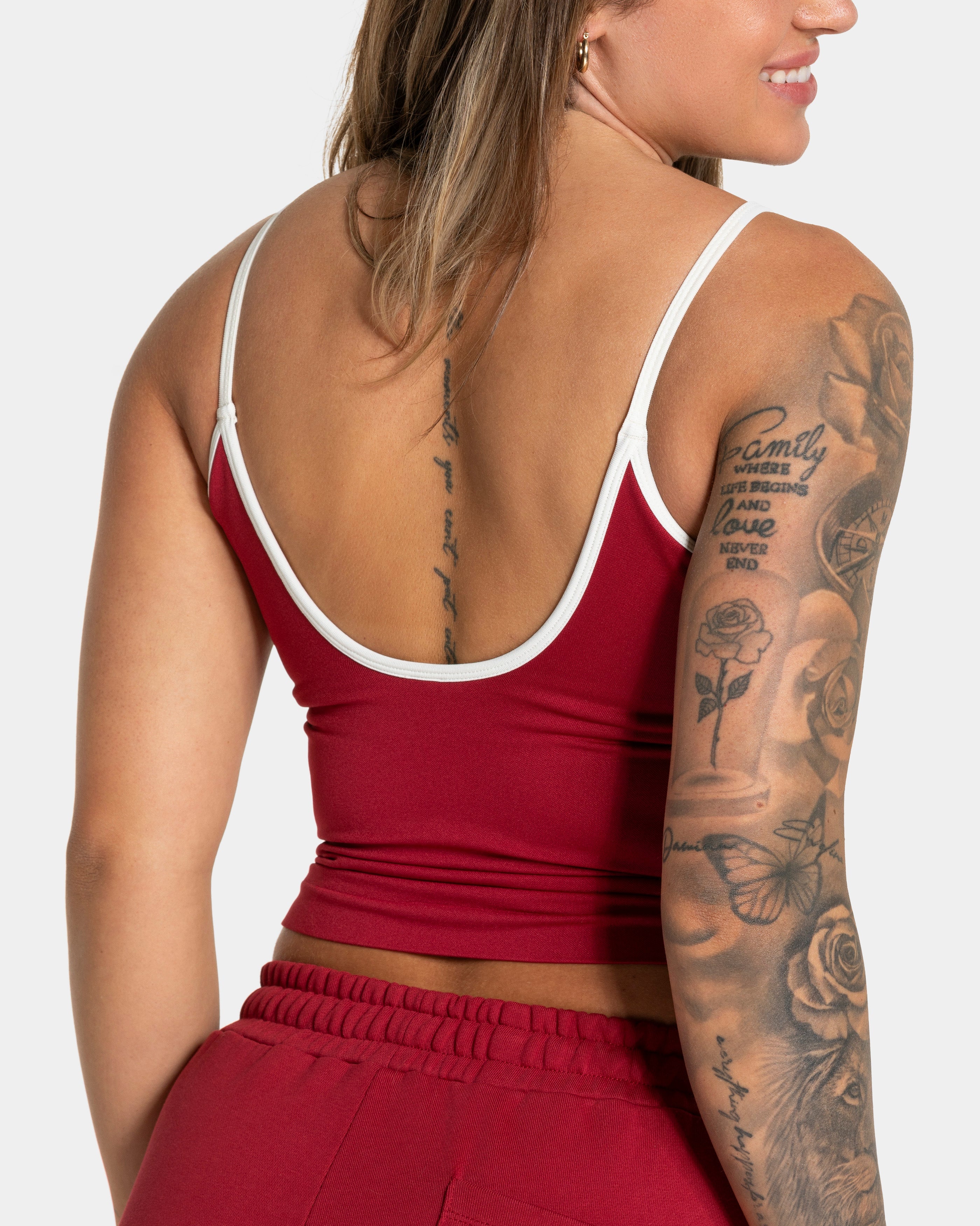 Contrastline Cami Top  "Cherry"
